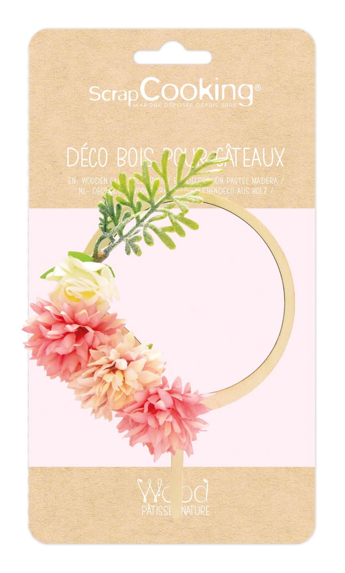 Stilvoller Cake Topper aus Holz mit Boho-Blumen, ideal für Hochzeiten und Geburtstage. Robust, langlebig und leicht zu reinigen.