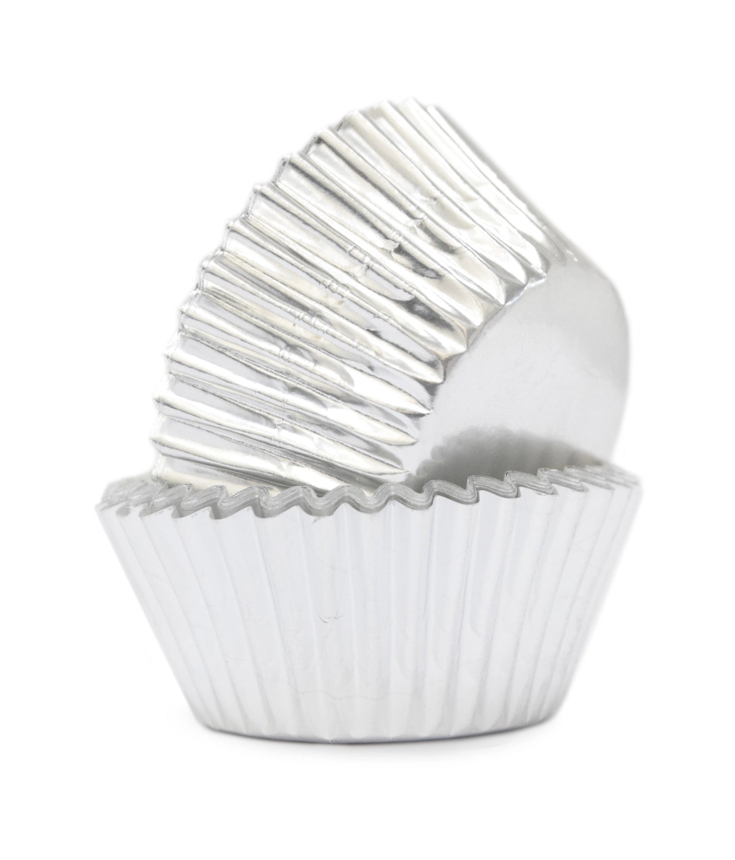 Praktische 48 Stück Cupcake Formen in Silber, perfekt für festliche Anlässe und um Ihren Backkreationen einen stilvollen Touch zu verleihen.