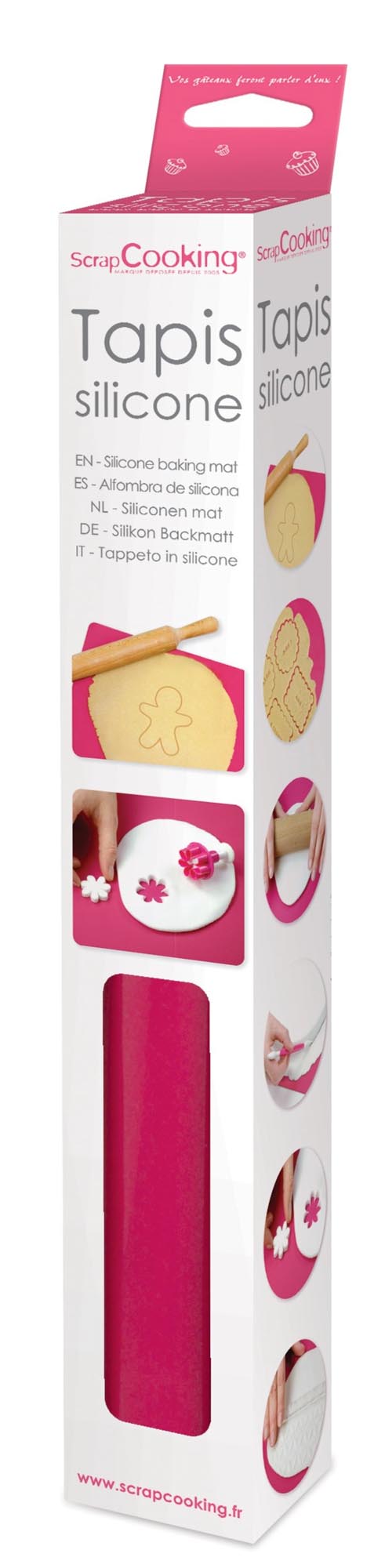 Silikonbackmatte 30x38cm: Antihaft, hitzebeständig bis 230°C, ideal für Plätzchen, Pizzen, spülmaschinenfest, rutschfest.