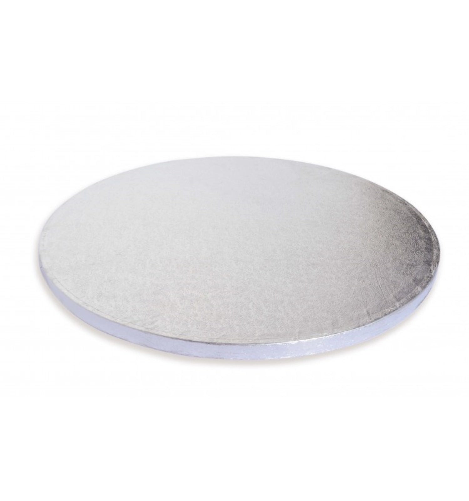 Elegantes 1er Set silberner Untersetzer für Kuchen, 1 cm dick und 30,4 cm Durchmesser, ideal für stilvolle Tortenpräsentationen.