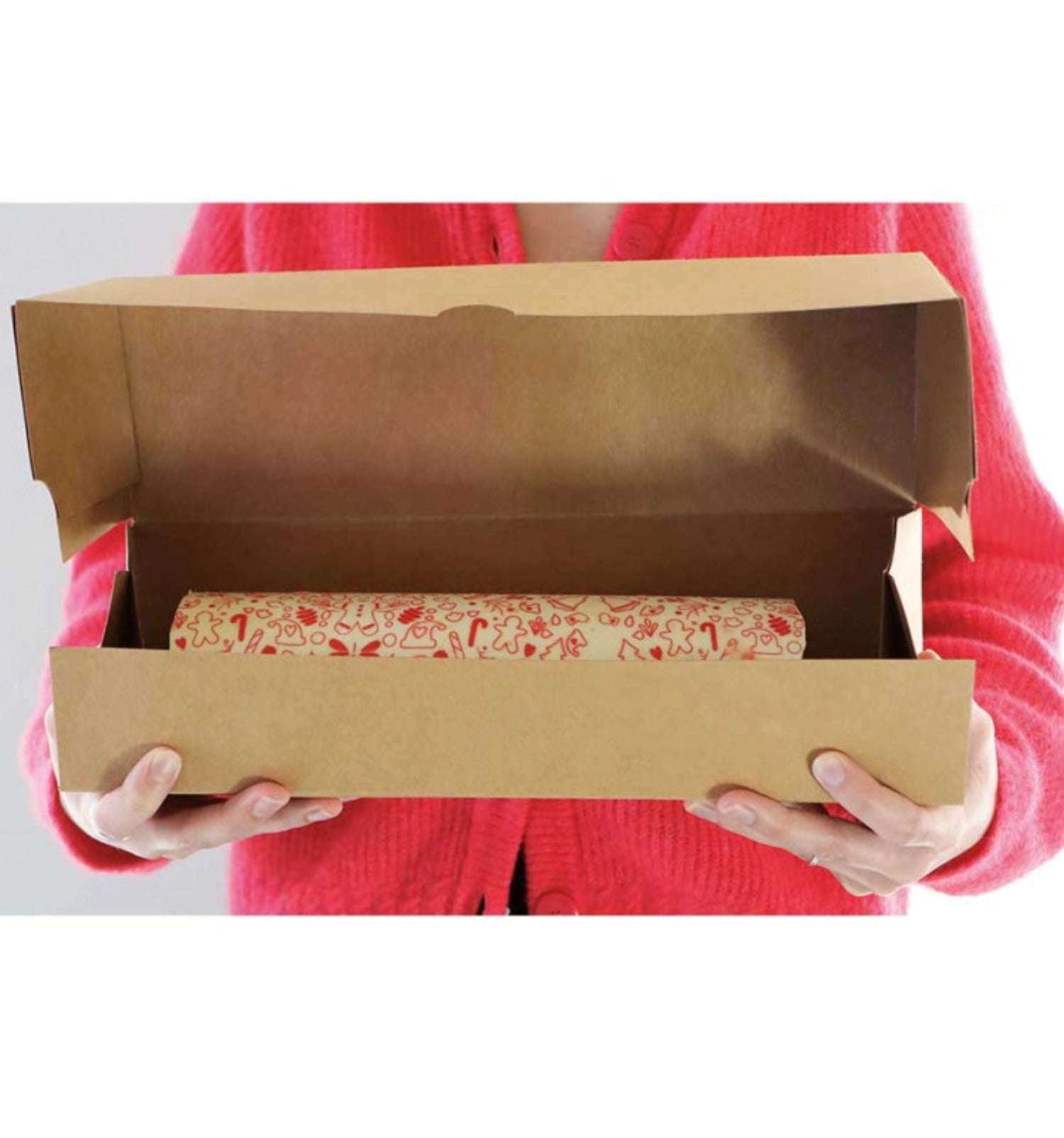 Zwei stilvolle Cakeschachteln von Scrap Cooking, perfekt für die Aufbewahrung und Präsentation von Kuchen, Maße: 35x11x11 cm.