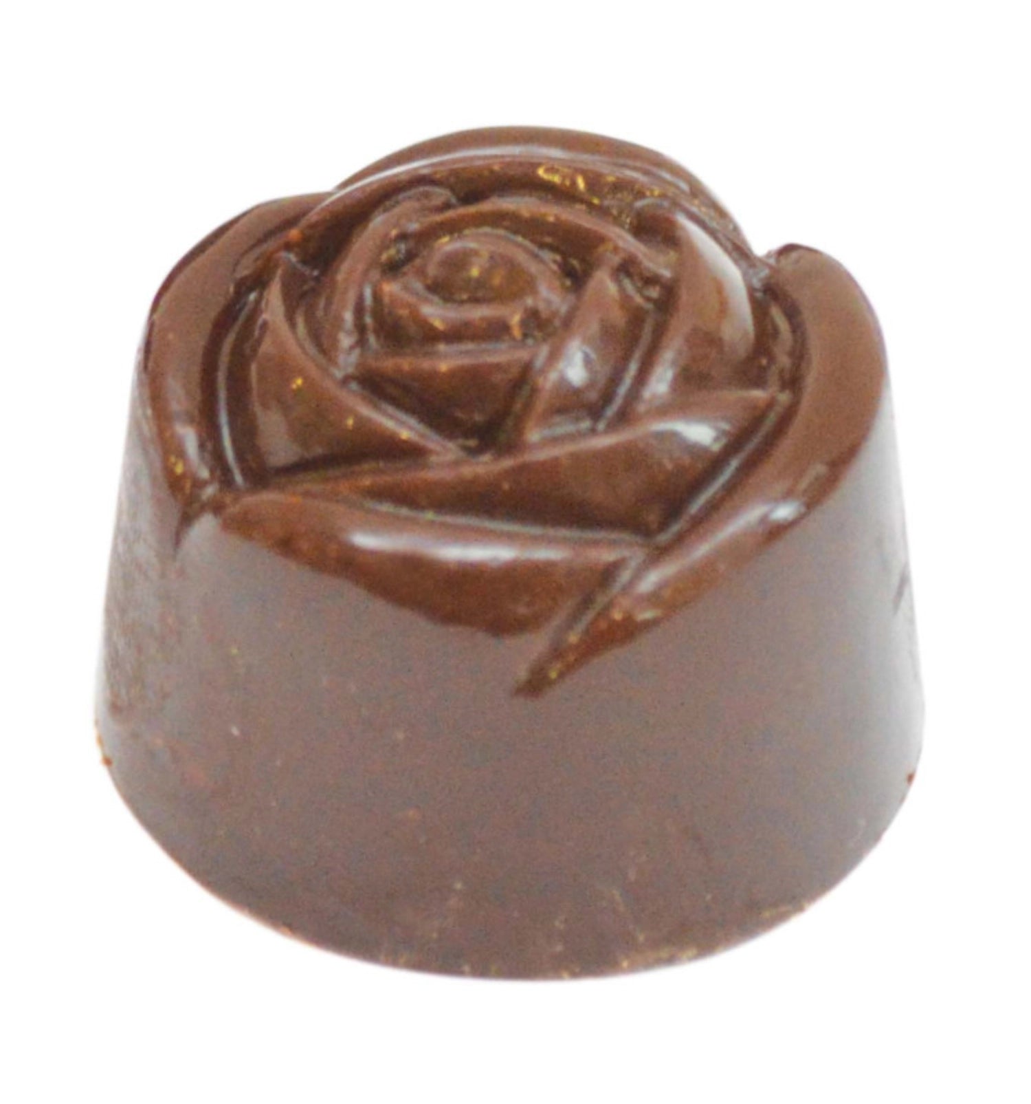 Elegante Schokoladenform in Rosenform von Scrap Cooking, perfekt für die Gestaltung von kunstvollen Schokoladenkreationen und Backideen.