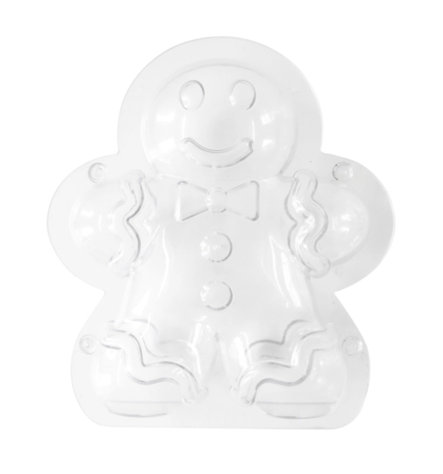 Detailreiche 3D Schokoladenform eines Lebkuchenmanns von Scrap Cooking, ideal für kreative Backideen und festliche Anlässe.