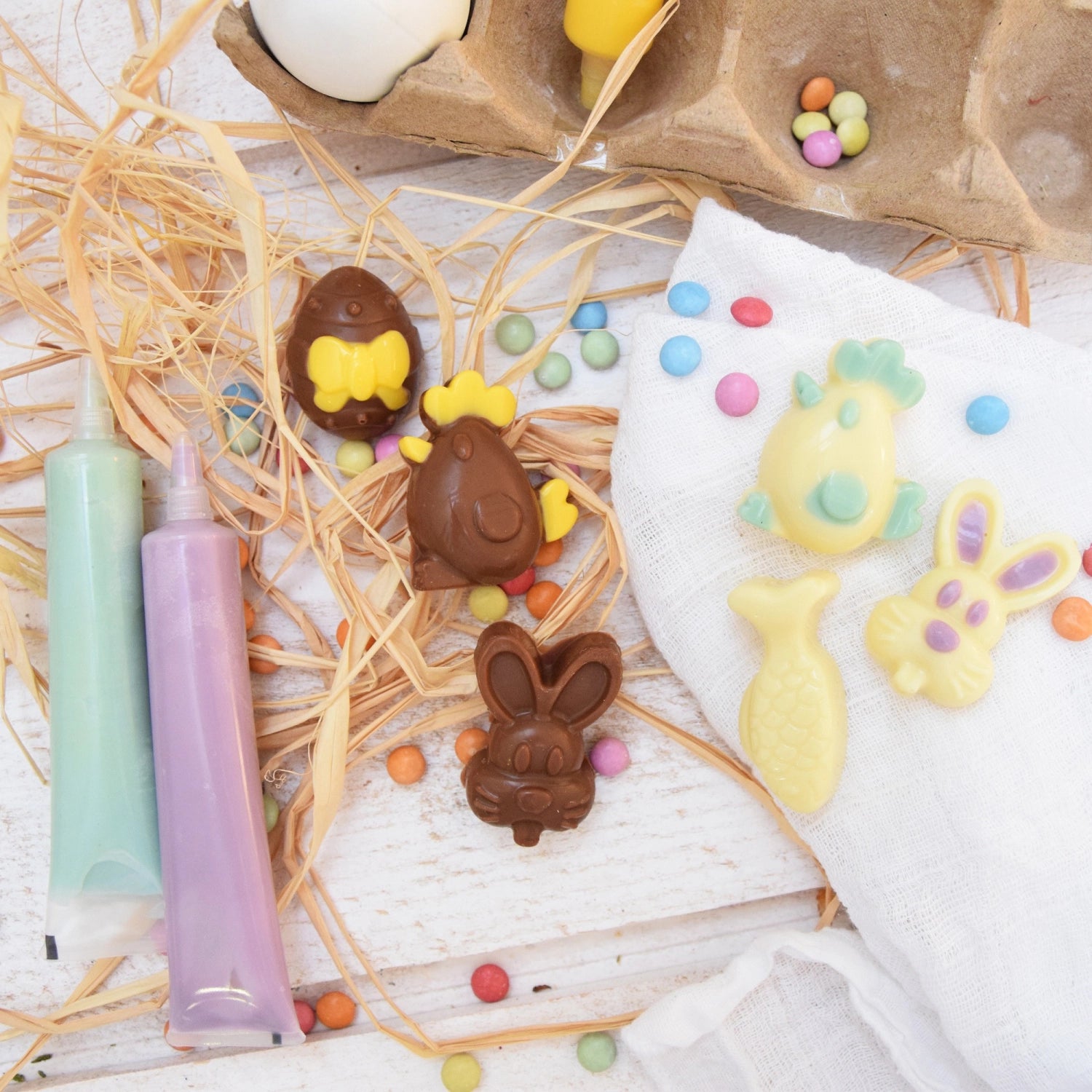 Chocolate flavored pen aqua green 25g