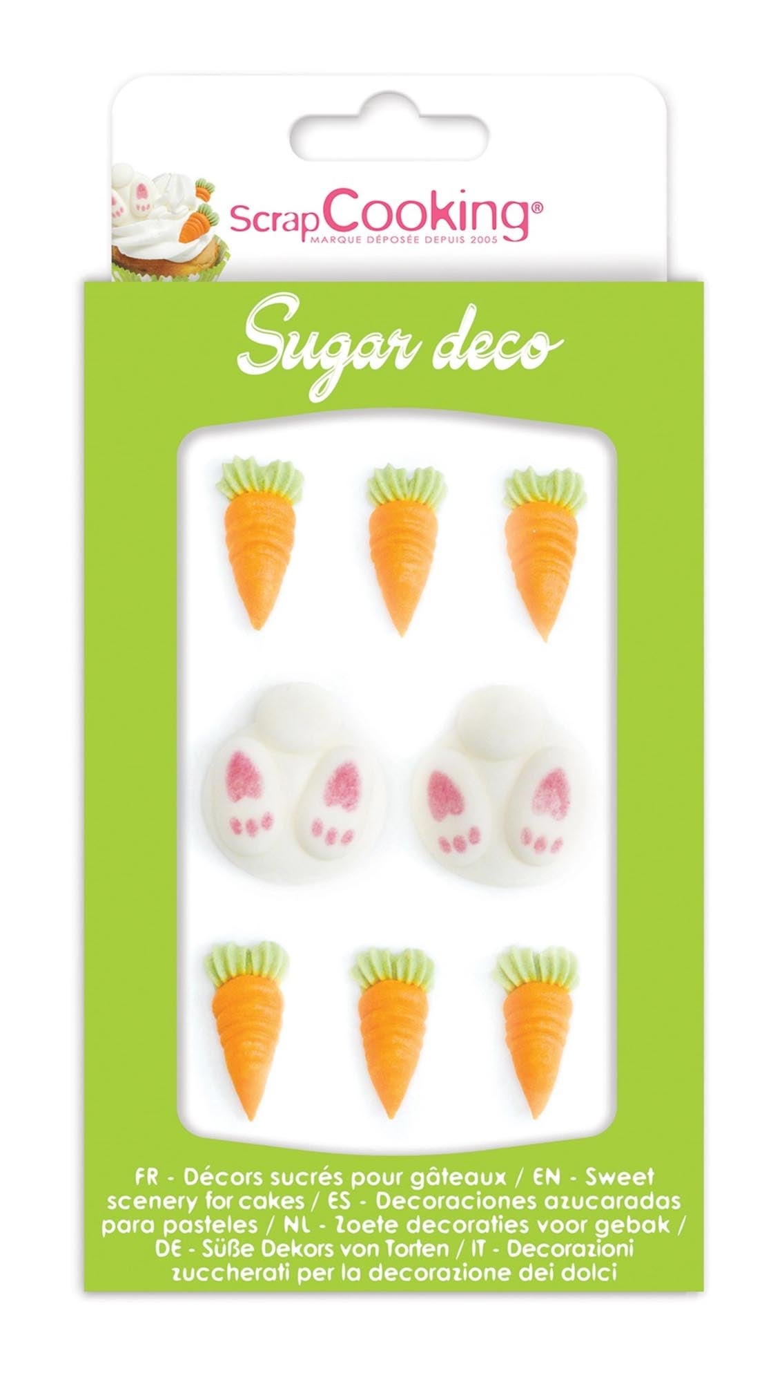 Bunte Zucker Deko: 8 Hasen & Möhren für Ostern. Perfekt für Torten & Cupcakes. Handgefertigt & süss!