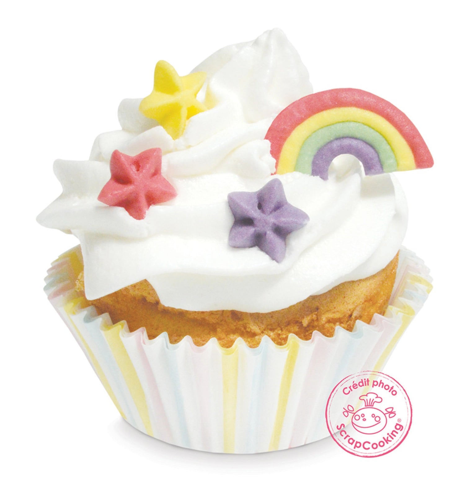 Zucker Deko in Regenbogen- und Sternenform, perfekt zum Verzieren von Kuchen und Süßspeisen. 10 Stück für kreative Backideen.