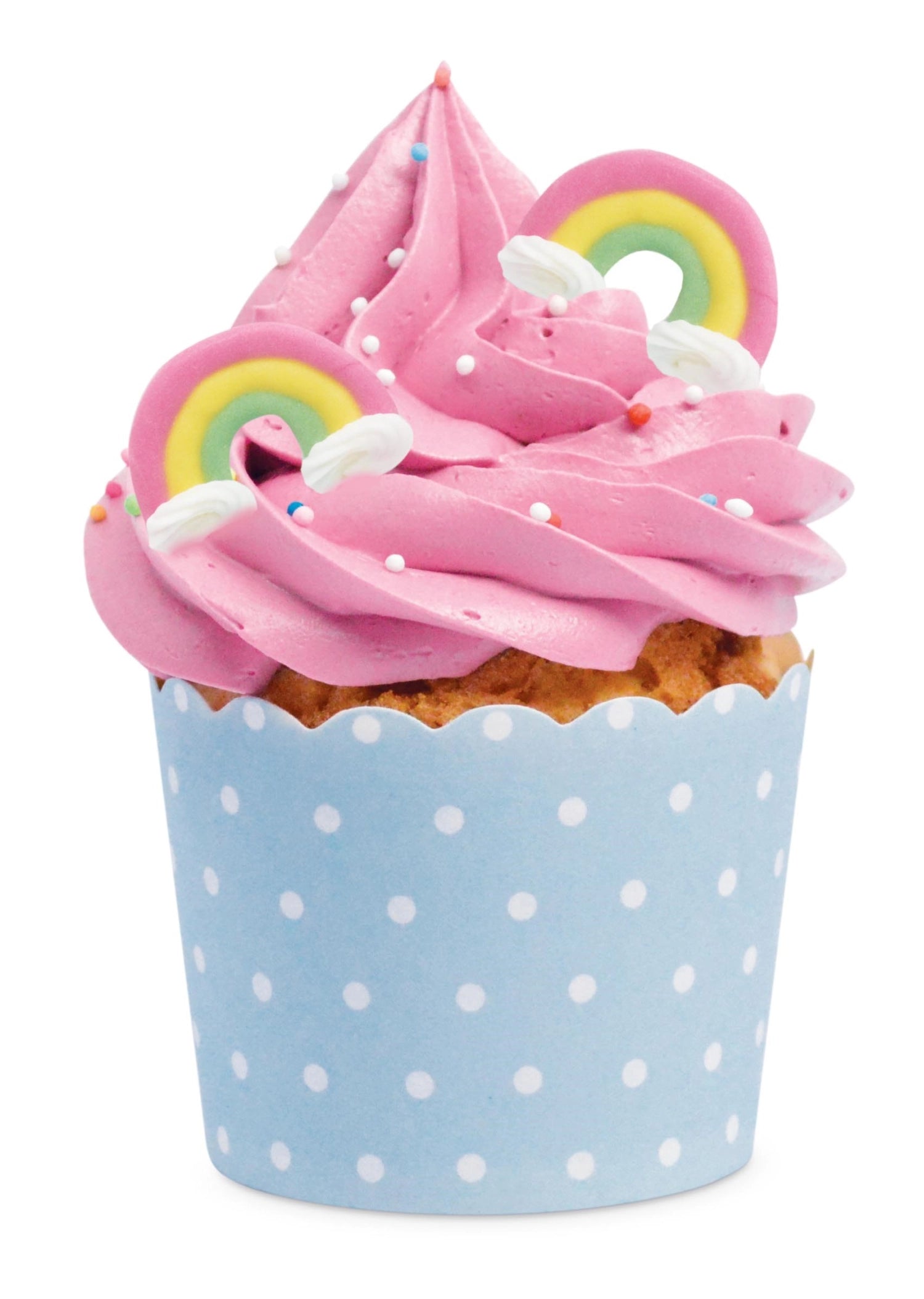 Sechs süße Zucker-Einhörner in bunten Farben, ideal für die kreative Dekoration von Kuchen und Süßspeisen bei besonderen Feierlichkeiten.