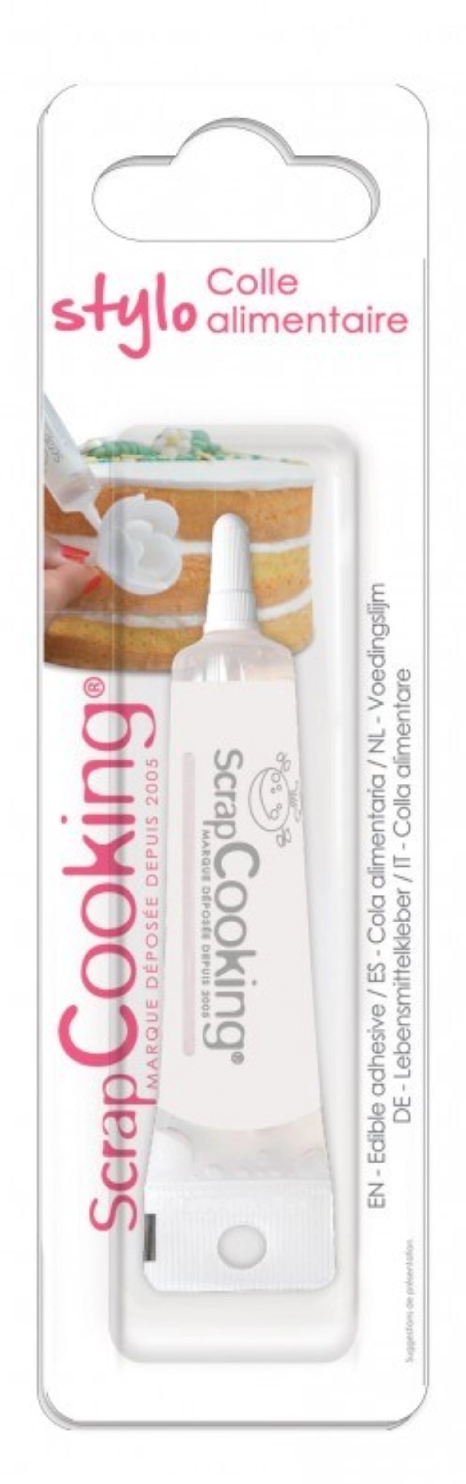 Der Scrap Cooking Klebestift 18g ist perfekt für das Anbringen von Zucker- und Fondant-Dekorationen sowie essbaren Aufklebern. Ideal für kreative Backprojekte!