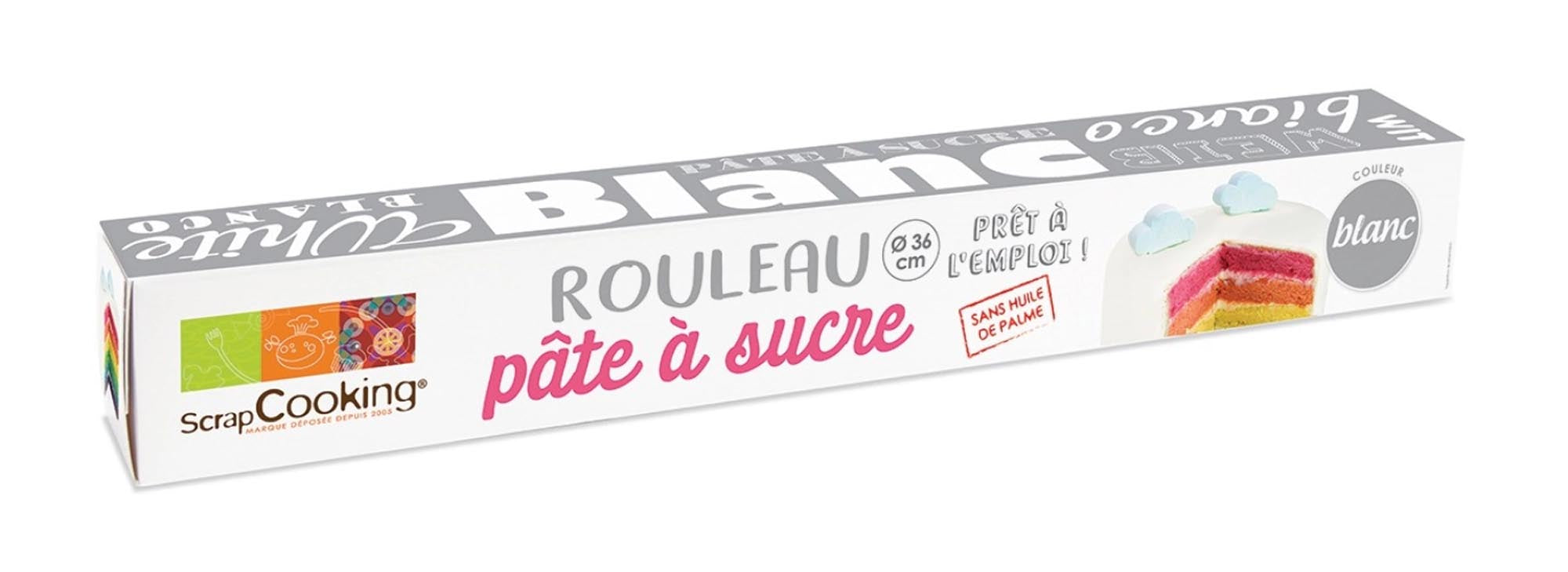 Entdecken Sie den Scrap Cooking Zuckerfondant in Weiss (D36cm, 430g) – ideal für kreative Tortendekorationen und Backprojekte. Vielseitig, geschmacklich neutral und einfach zu verarbeiten!