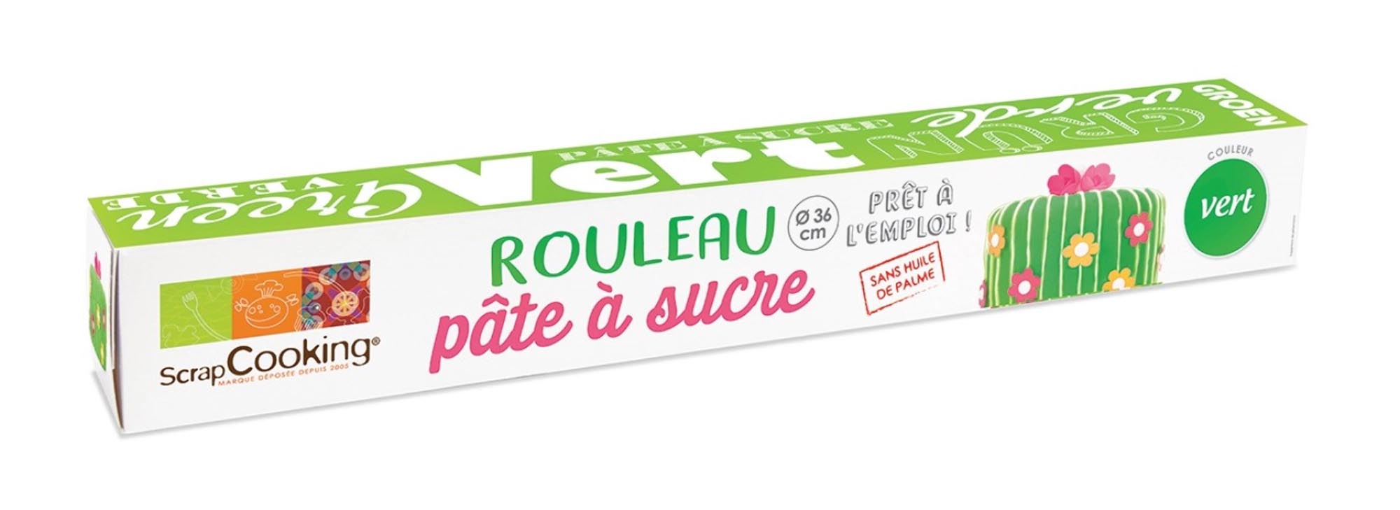 Grüner Zuckerfondant, 36cm, 430g: Ideal für Torten, Figuren & Deko. Geschmeidig, vielseitig, köstlich – perfekt für jeden Anlass!