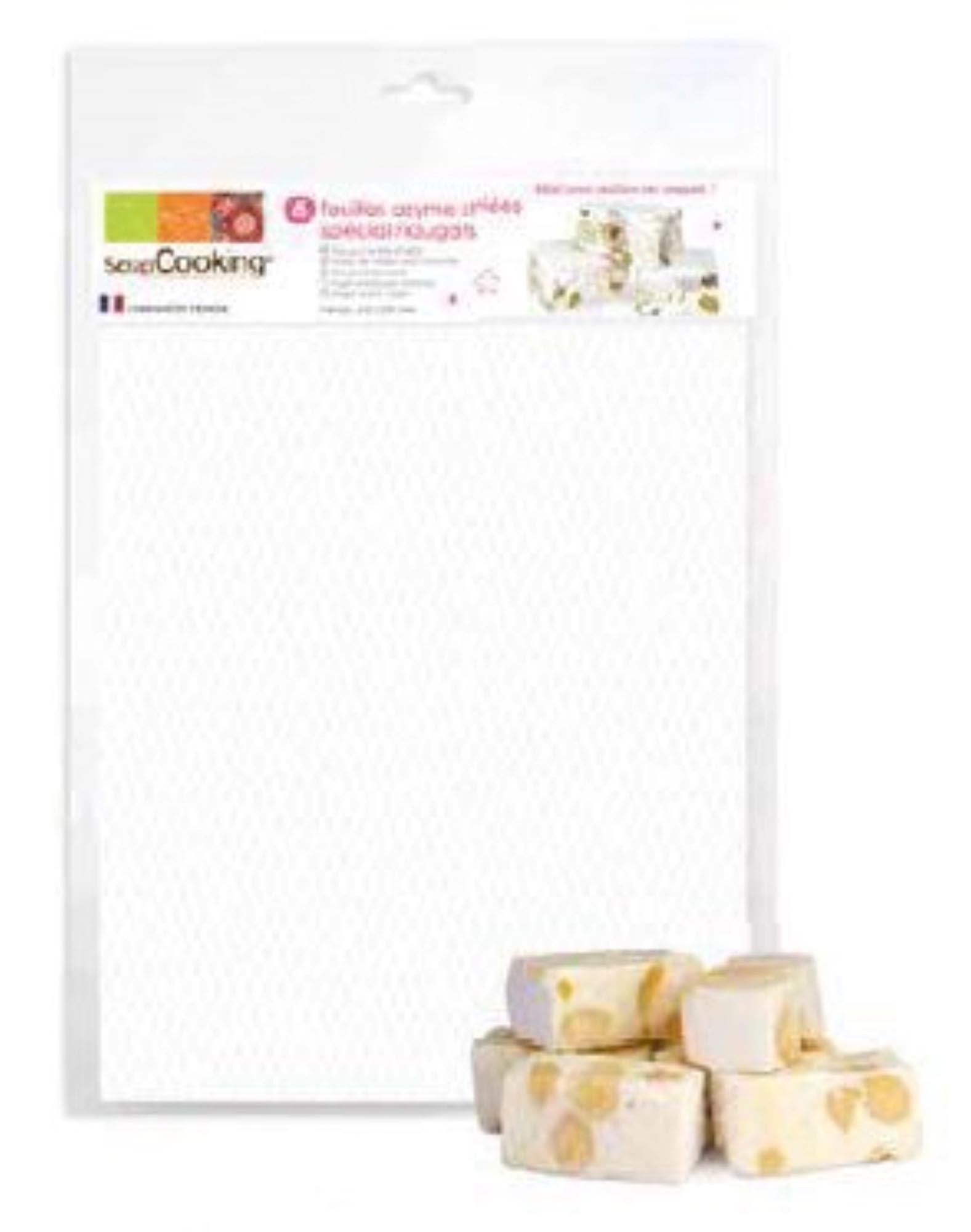 Esspapier für Nougats: 6 Blätter, geschmacksneutral, aus natürlichen Zutaten. Perfekt für kreative, essbare Dekorationen.