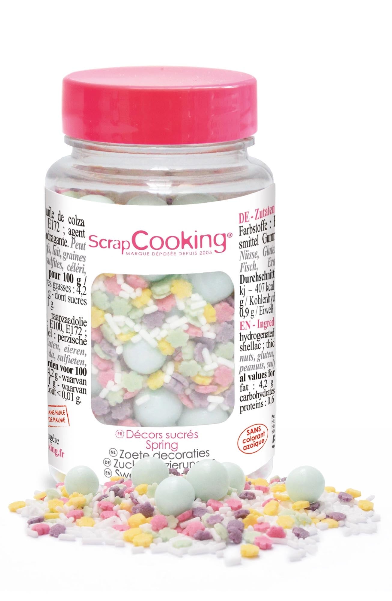 Bunter Deko Zucker Frühling 80g: Perfekt für Torten, Cupcakes & Kekse. Bringt Farbe & Freude in Ihre Backkreationen!