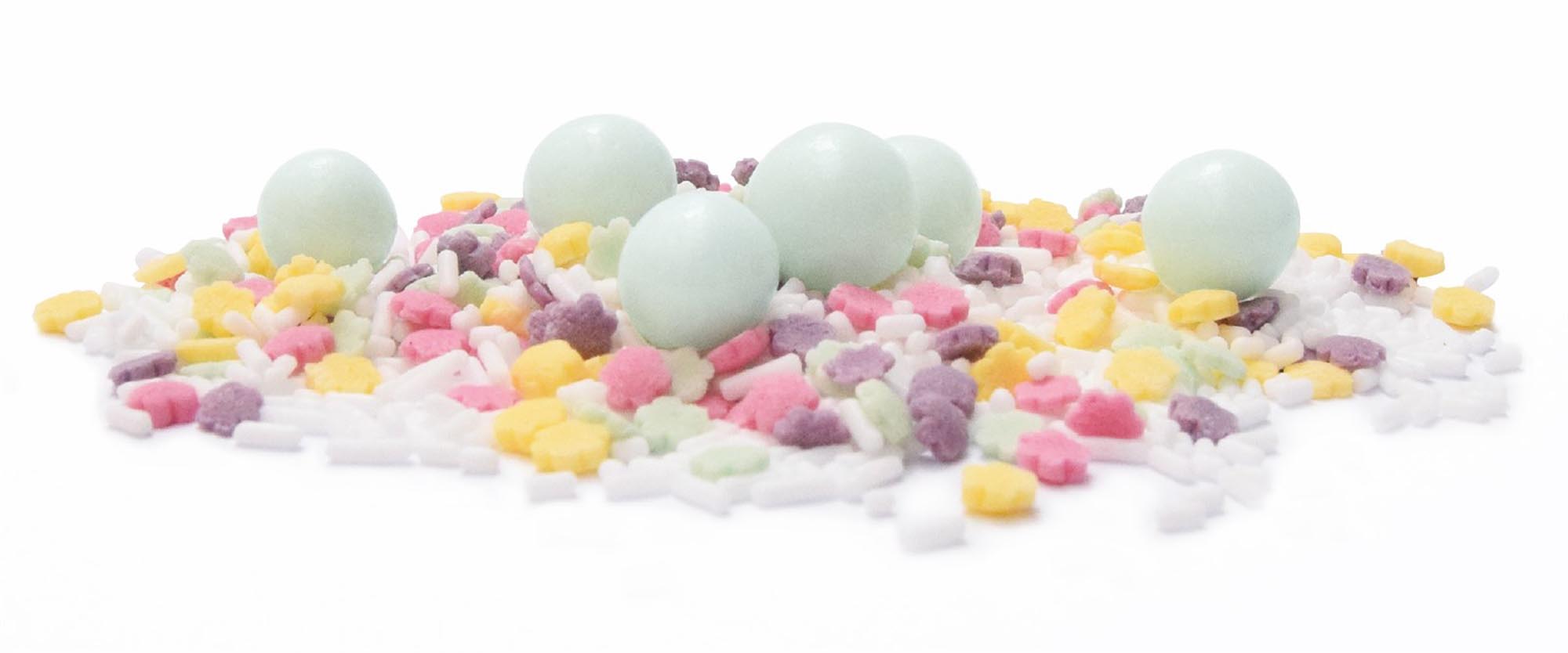 Bunter Deko-Zucker 80g: Perfekt für kreative Frühlingsgebäcke.