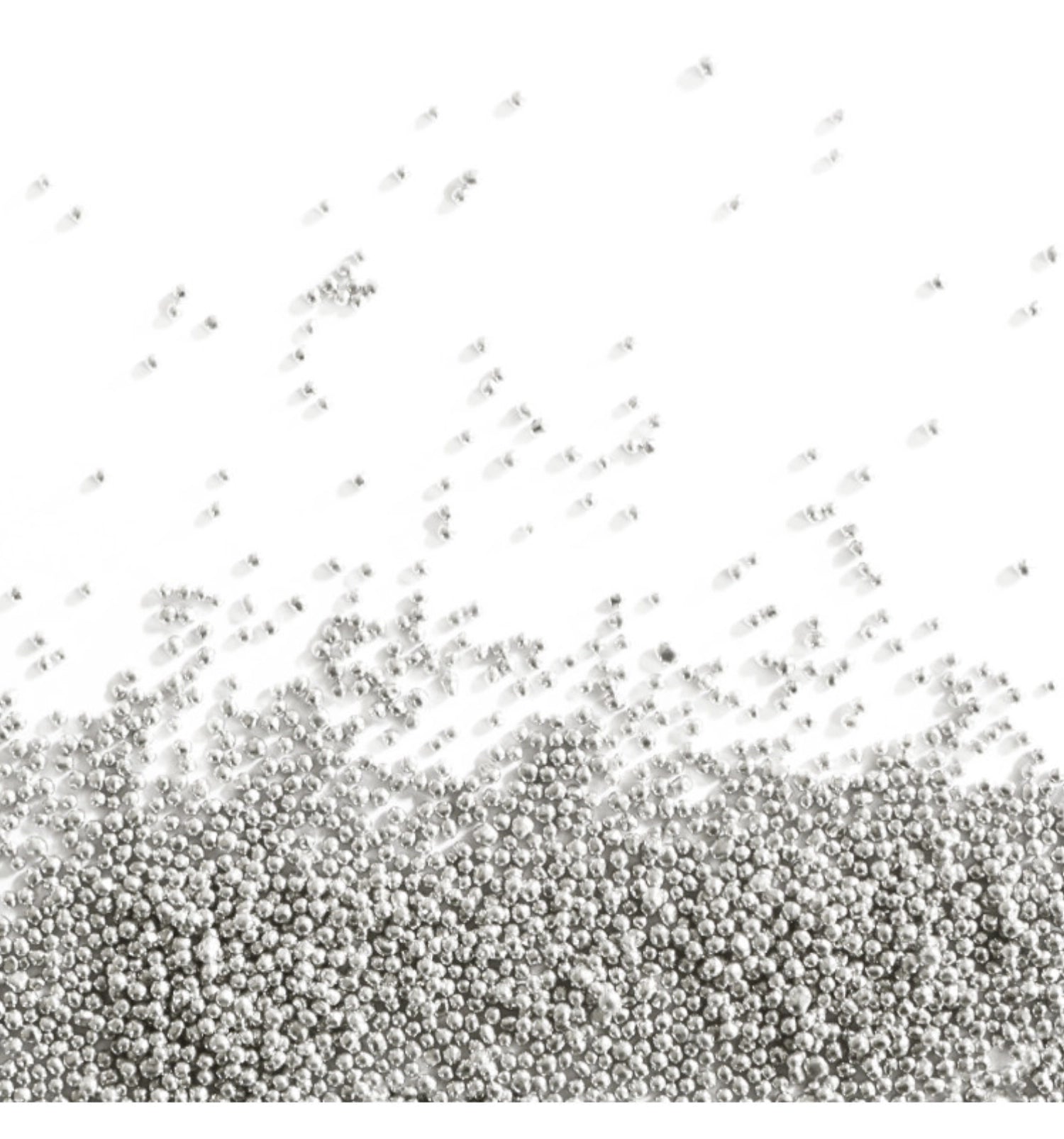 Glänzende, essbare Zuckerperlen in Silber für kreative Backideen. Ideal zum Verzieren von Torten, Cupcakes und Desserts für jeden Anlass.