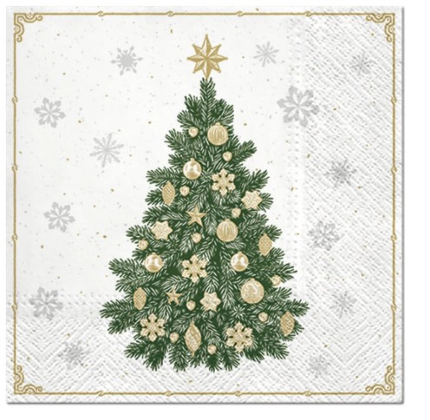 Servietten Lunch 20x Frosty Tree, 33x33 cm in Mehrfarbig präsentiert im Onlineshop von KAQTU Design AG. Servietten ist von PAW