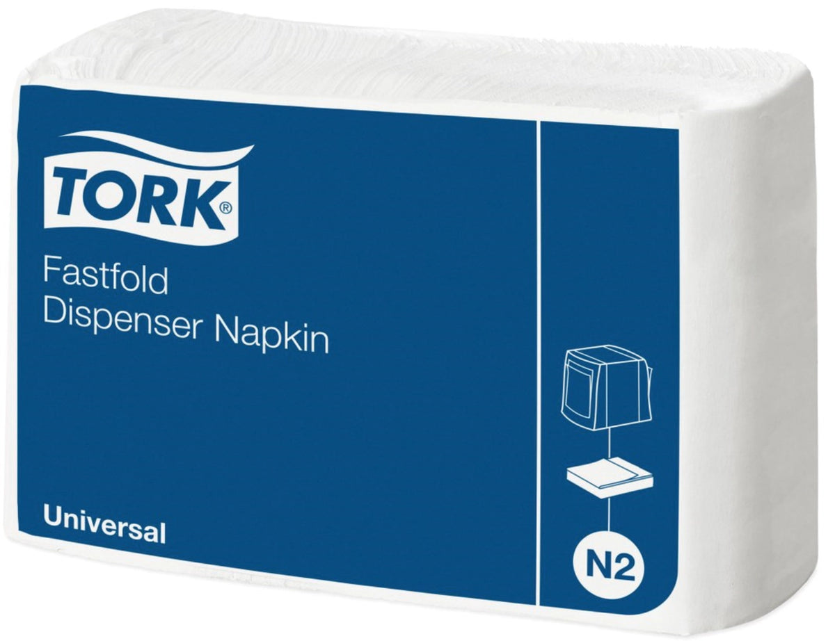 Weisse Spenderservietten im Format 86x112mm aus der Stöckel-Box mit 250 Stück, passend für Edelstahlspender Nr. 30, 31 und 32.