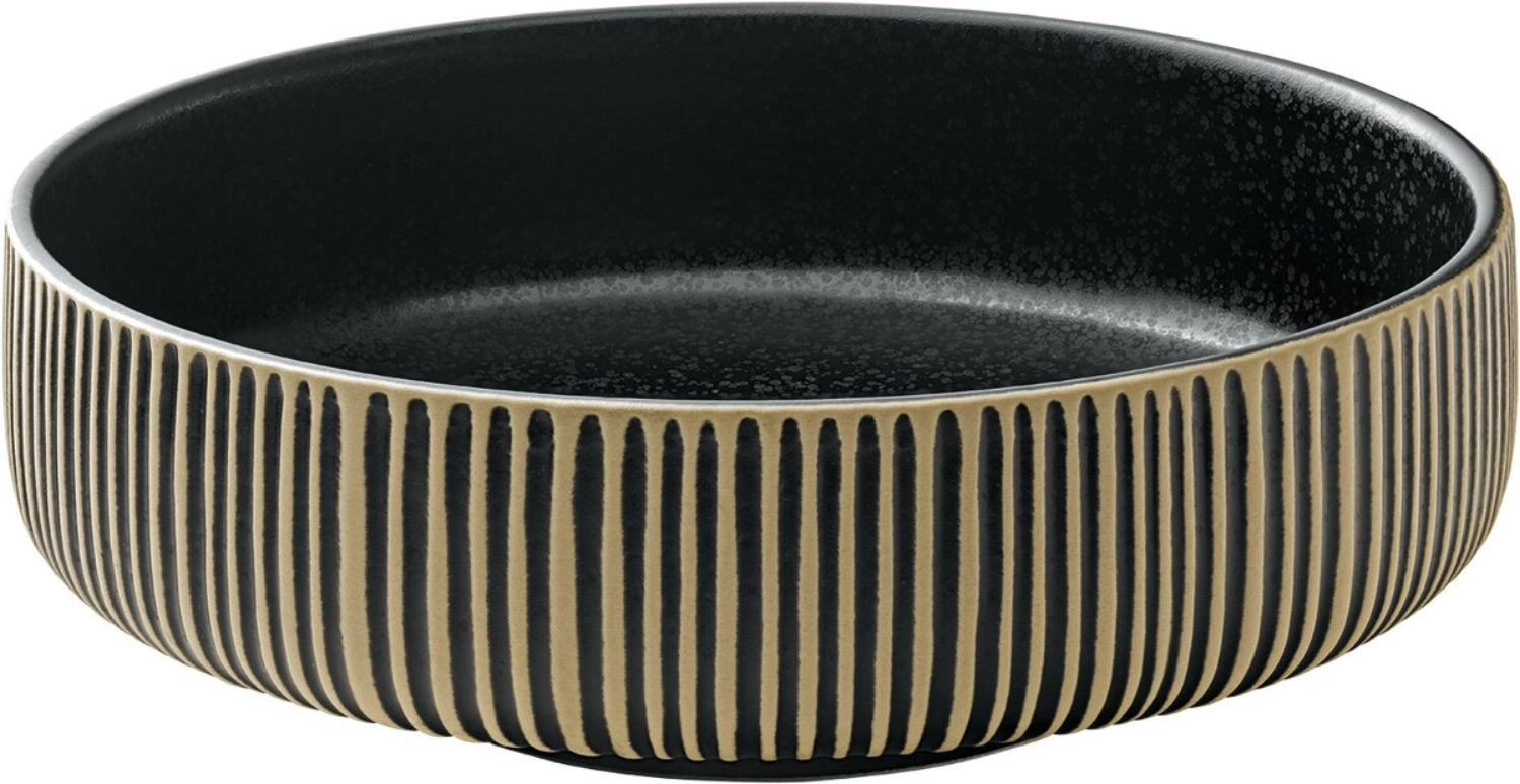 Playground Nara bowl relief black white D12cm 0.33lt