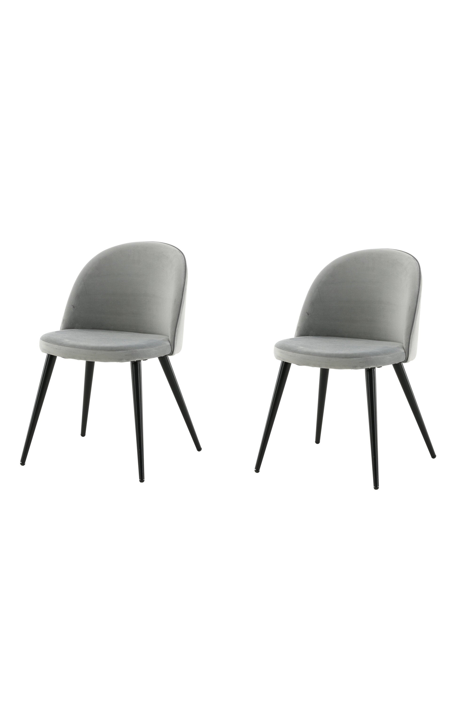 Velvet Stuhl in Hellgrau/Schwarz präsentiert im Onlineshop von KAQTU Design AG. Schalenstuhl ist von Venture Home