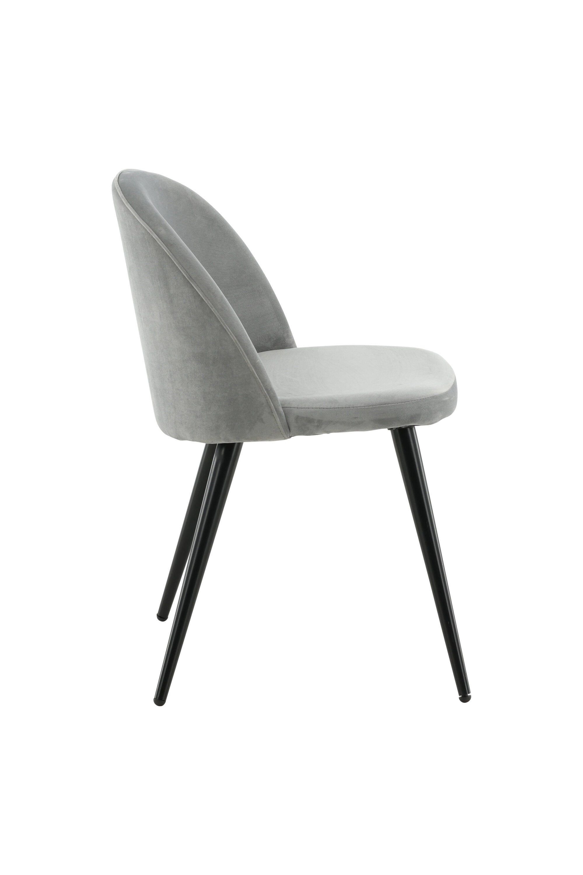 Velvet Stuhl in Hellgrau/Schwarz präsentiert im Onlineshop von KAQTU Design AG. Schalenstuhl ist von Venture Home