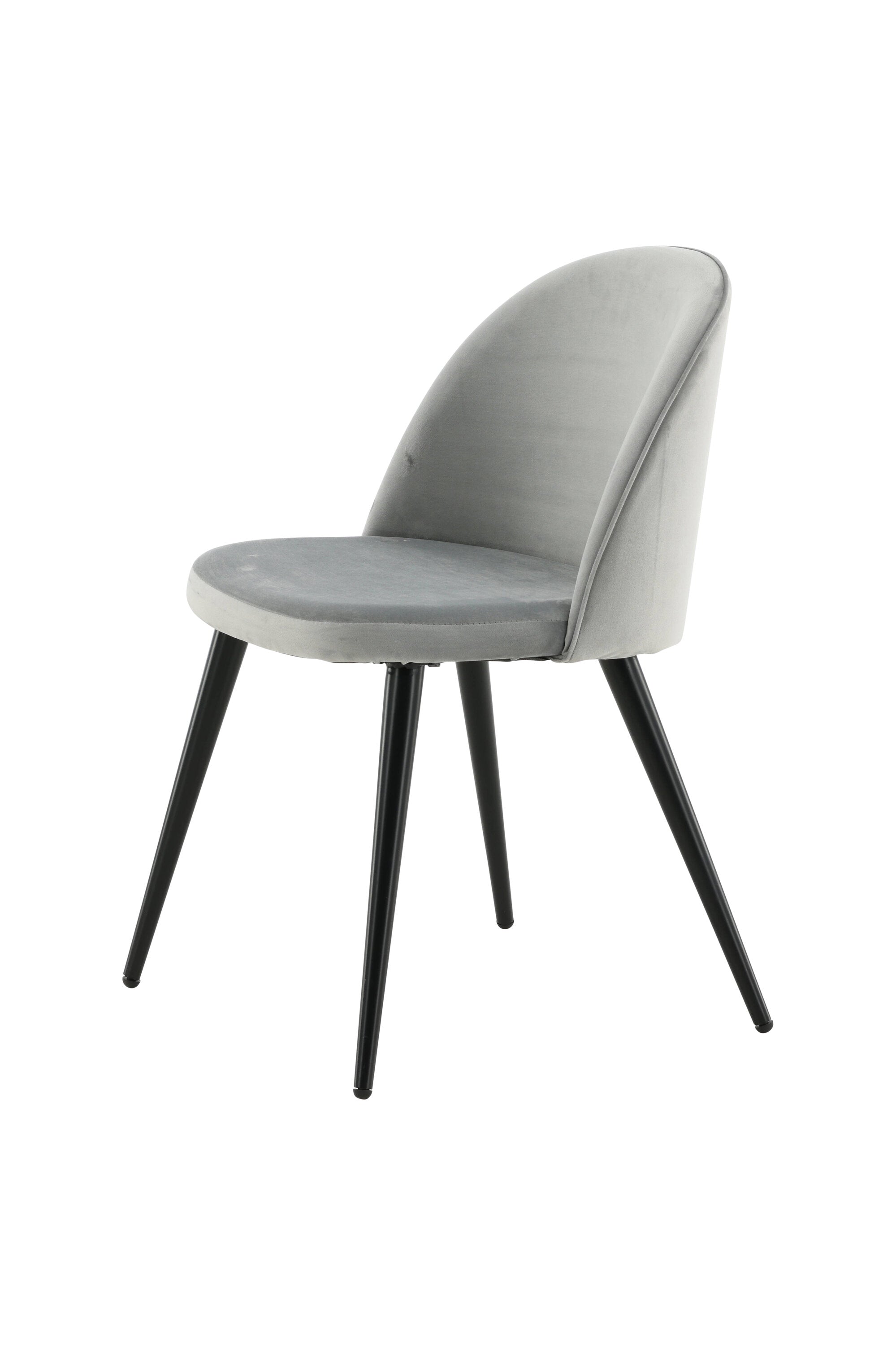Velvet Stuhl in Hellgrau/Schwarz präsentiert im Onlineshop von KAQTU Design AG. Schalenstuhl ist von Venture Home