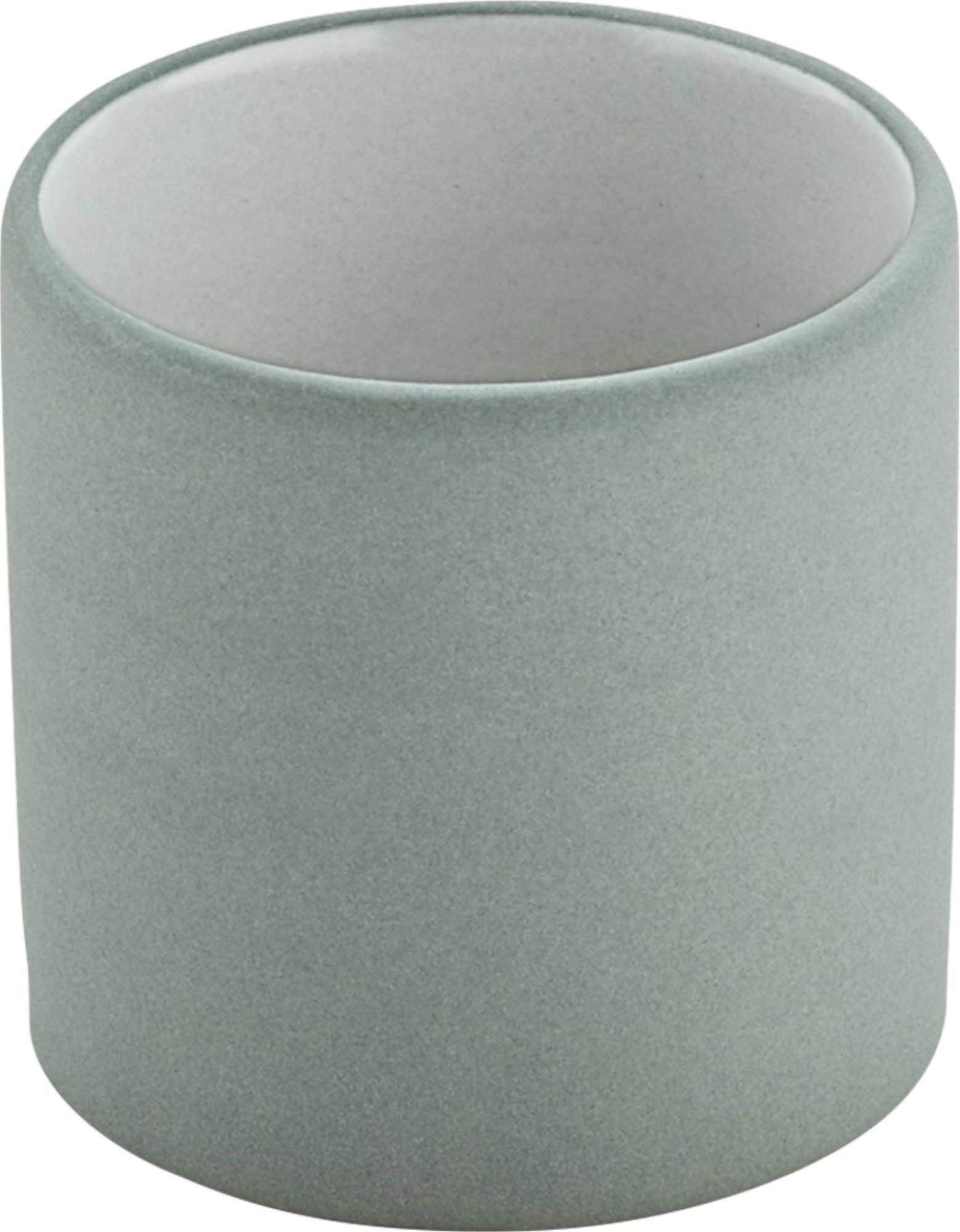 Elegante Espressotasse aus Steinzeug, 0,09l, grau-weiss, ideal für Gastronomie. Modern, pflegeleicht, mikrowellen- und spülmaschinenfest.