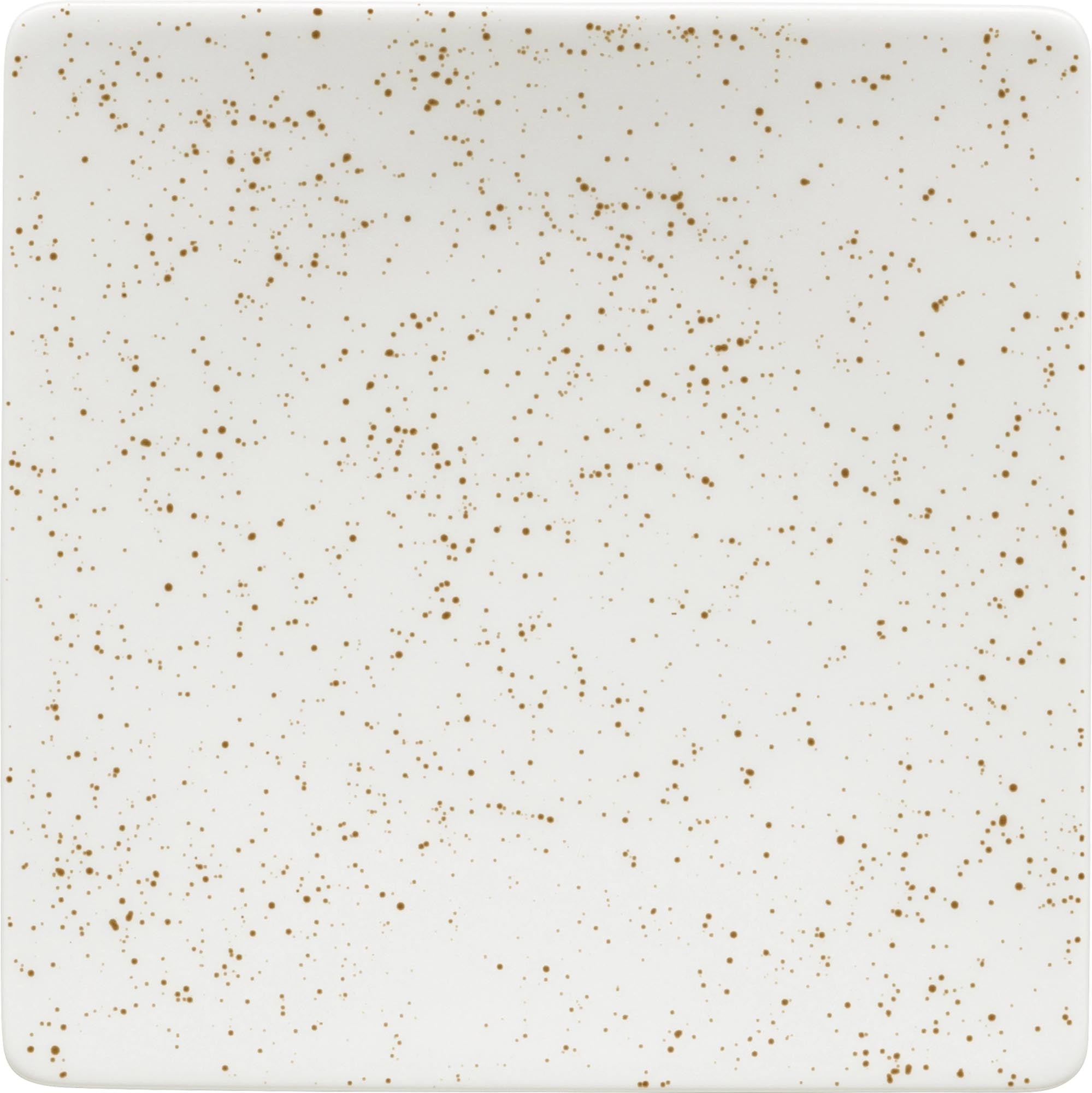 Eleganter, halbtiefer quadratischer Teller aus hochwertigem Porzellan, ideal für Suppen, Pasta und Salate. Robust, spülmaschinenfest.