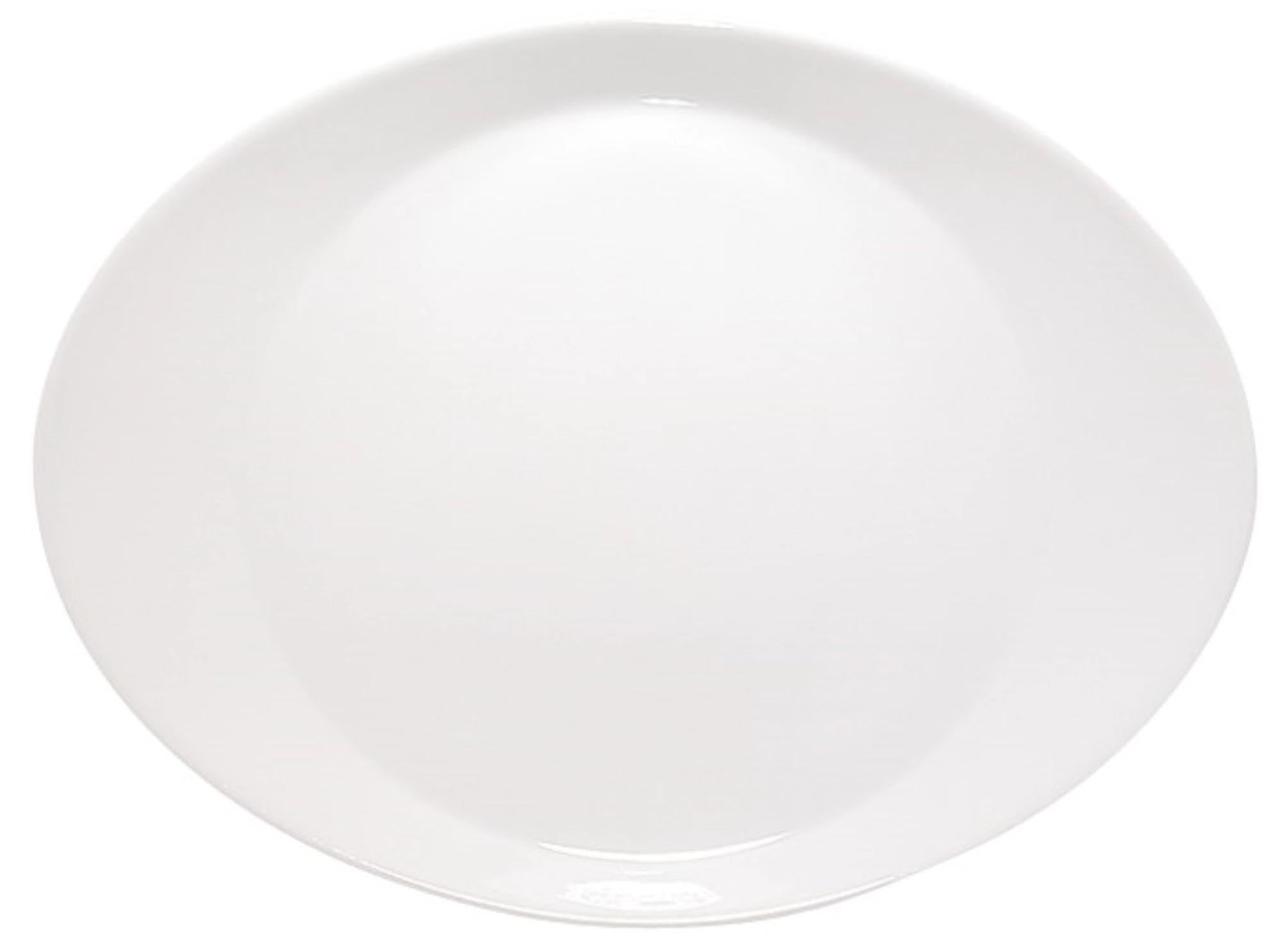 Eleganter, ovaler 31cm Porzellanteller von Schönwald, ideal für stilvolle Präsentationen in Restaurants und zu Hause. Spülmaschinenfest und mikrowellengeeignet.