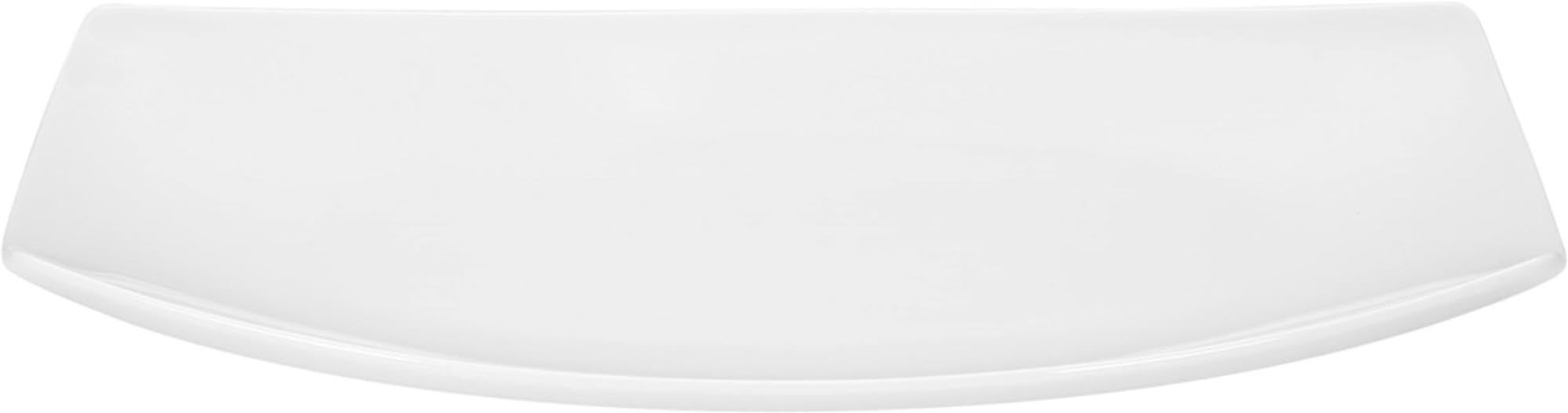 Elegante, eckige Porzellanplatte 36x18cm von Schönwald, ideal für Vorspeisen, Hauptgerichte und Desserts. Spülmaschinenfest.