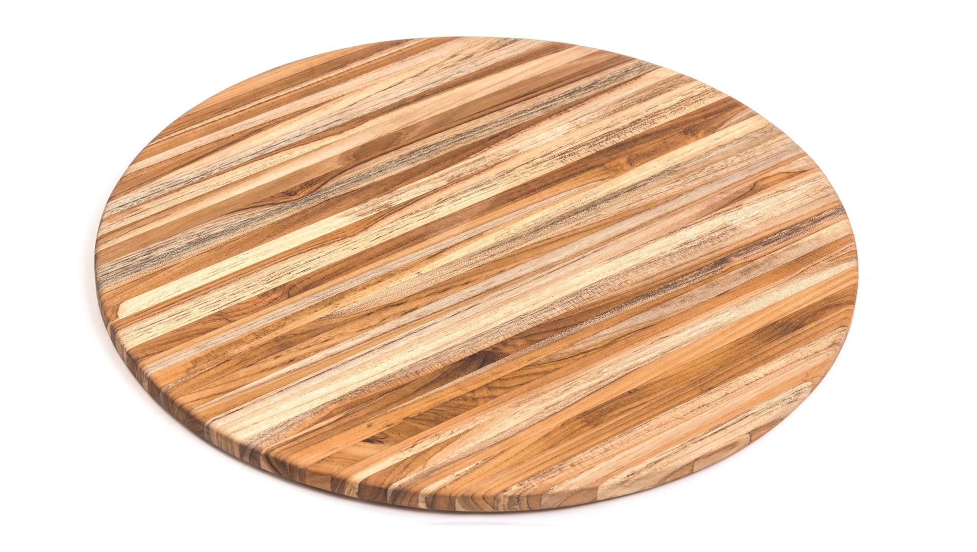 Teak Schneide- und Servierbrett rund, 46x1.4 cm in Braun präsentiert im Onlineshop von KAQTU Design AG. Schneidbrett ist von Teak Haus