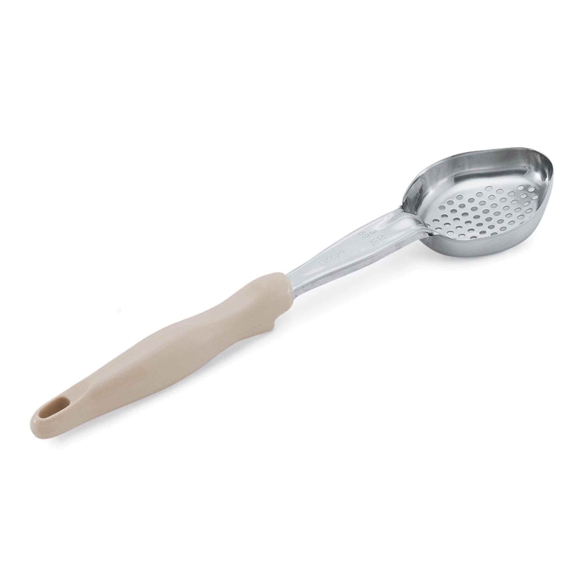 Entdecken Sie den ovalen Schöpflöffel von Vollrath mit ergonomischem Griff in Beige. Ideal für präzises Portionieren in der Gastronomie und Küche.