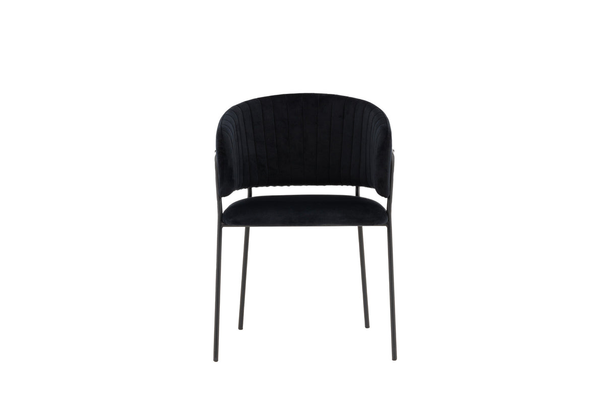 Selma Stuhl in Schwarz präsentiert im Onlineshop von KAQTU Design AG. Schalenstuhl mit Armlehne ist von Venture Home