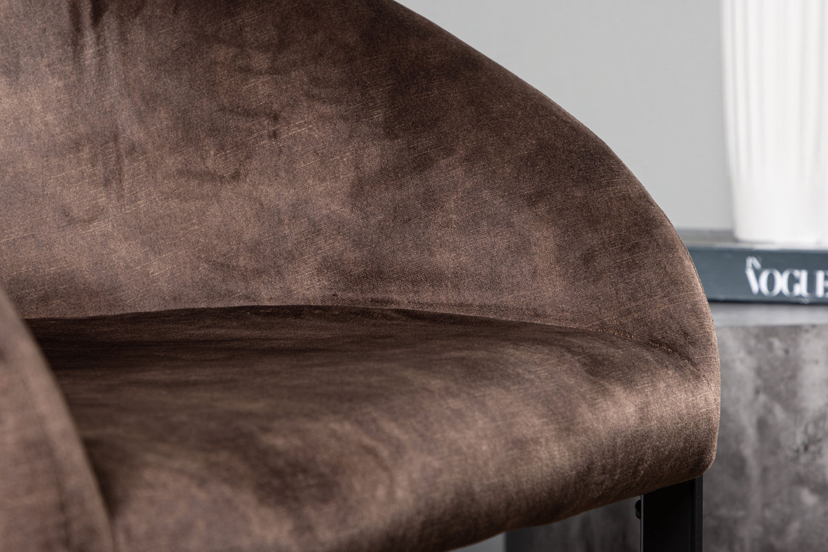 Evening Stuhl in Dunkelbraun präsentiert im Onlineshop von KAQTU Design AG. Schalenstuhl ist von Venture Home