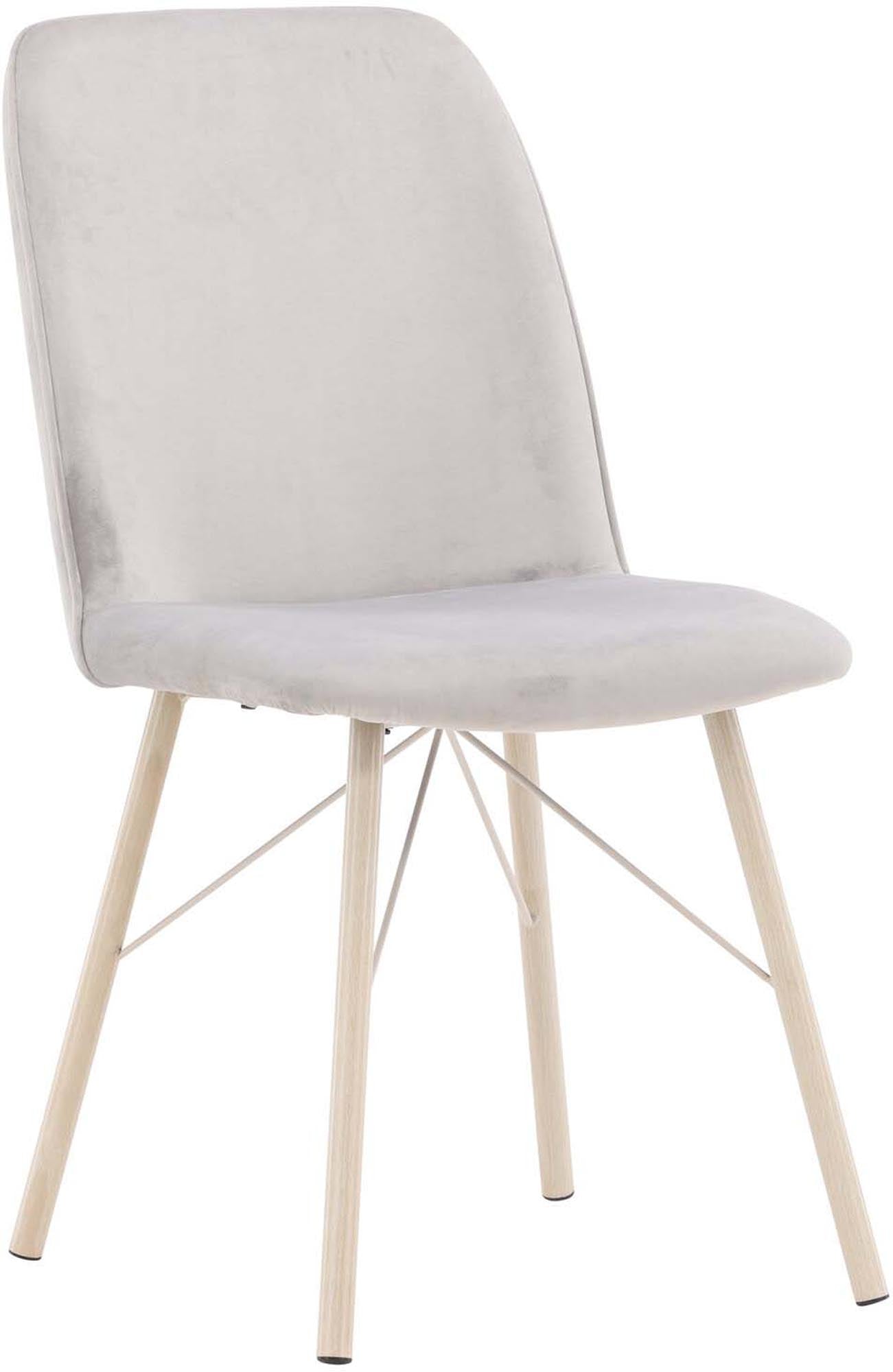 Everyday Stuhl von Venture Home: Eleganter Samt, robuste Stahlkonstruktion und stilvolle Holzbeine für Komfort und modernes Wohnen.