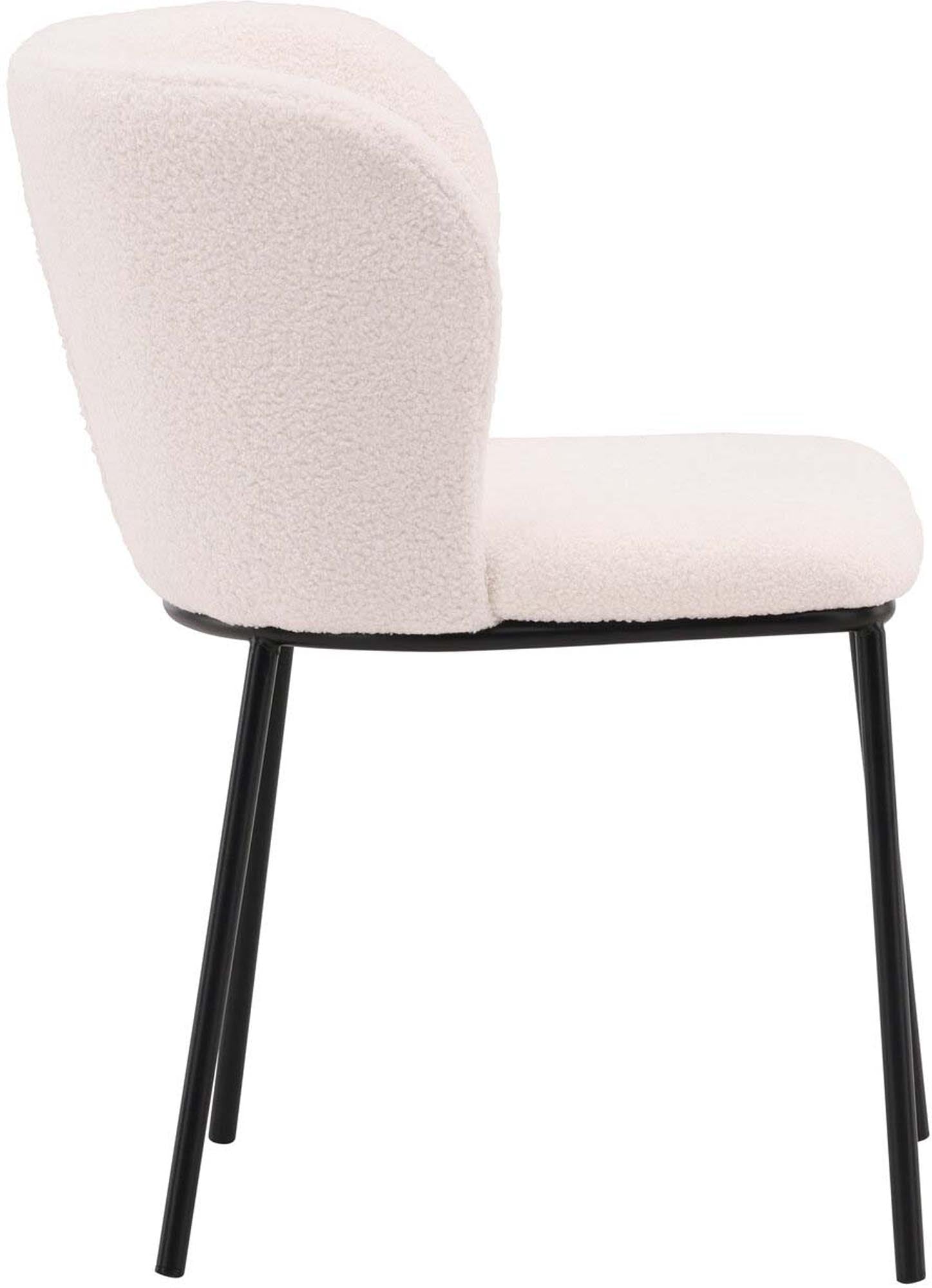 Edina Stuhl von Venture Home: Eleganter Schalenstuhl aus pflegeleichtem Boulene-Stoff und stabilen Stahlbeinen. Perfekt für jedes Zuhause!