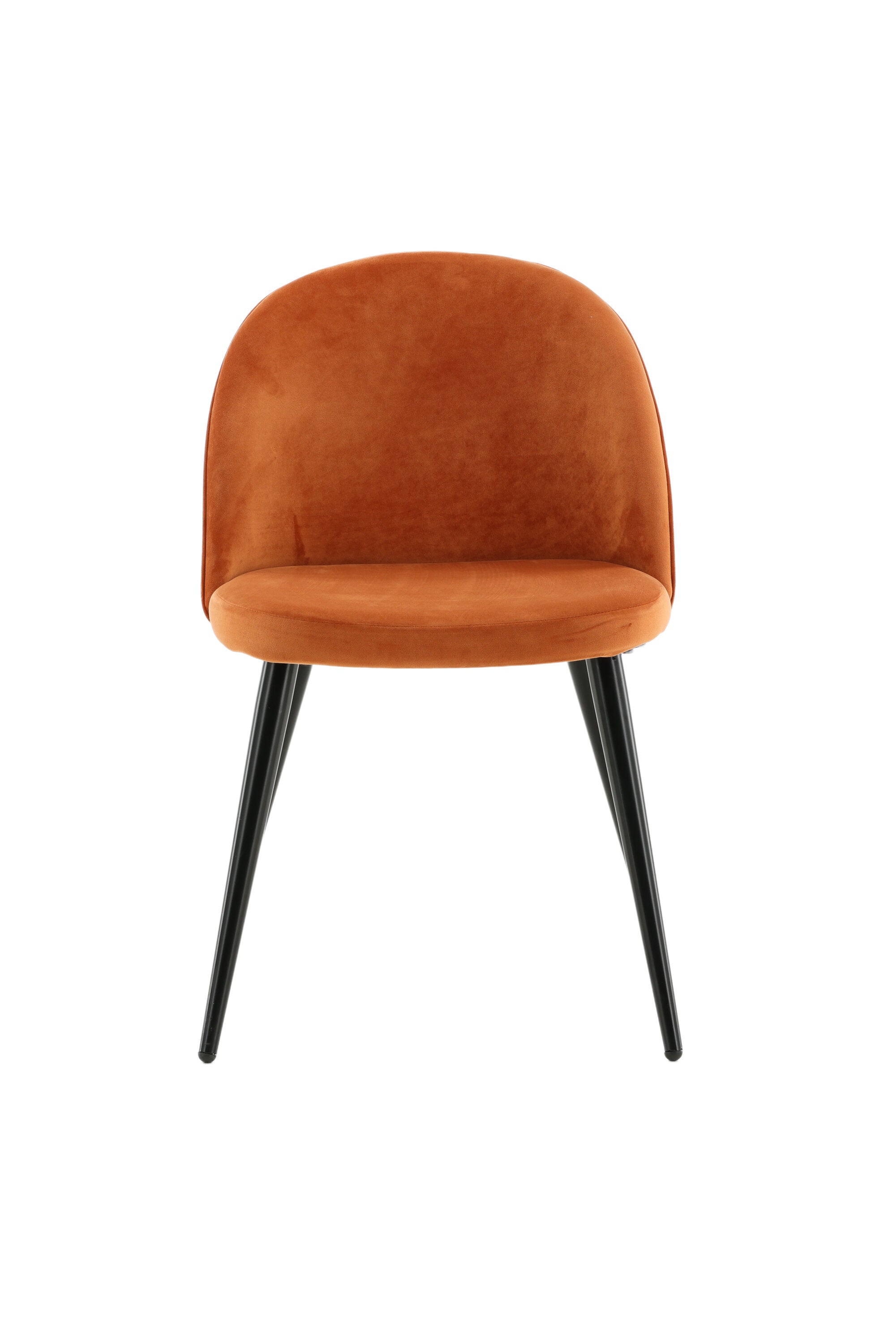 Velvet Matstol Stuhl in Rostiges Orange / Schwarz präsentiert im Onlineshop von KAQTU Design AG. Schalenstuhl ist von Venture Home
