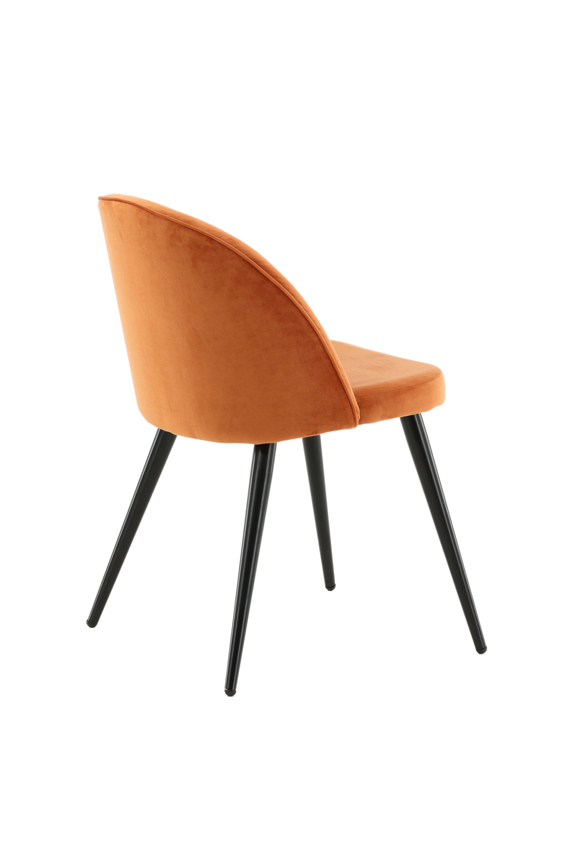 Velvet Matstol Stuhl in Rostiges Orange / Schwarz präsentiert im Onlineshop von KAQTU Design AG. Schalenstuhl ist von Venture Home