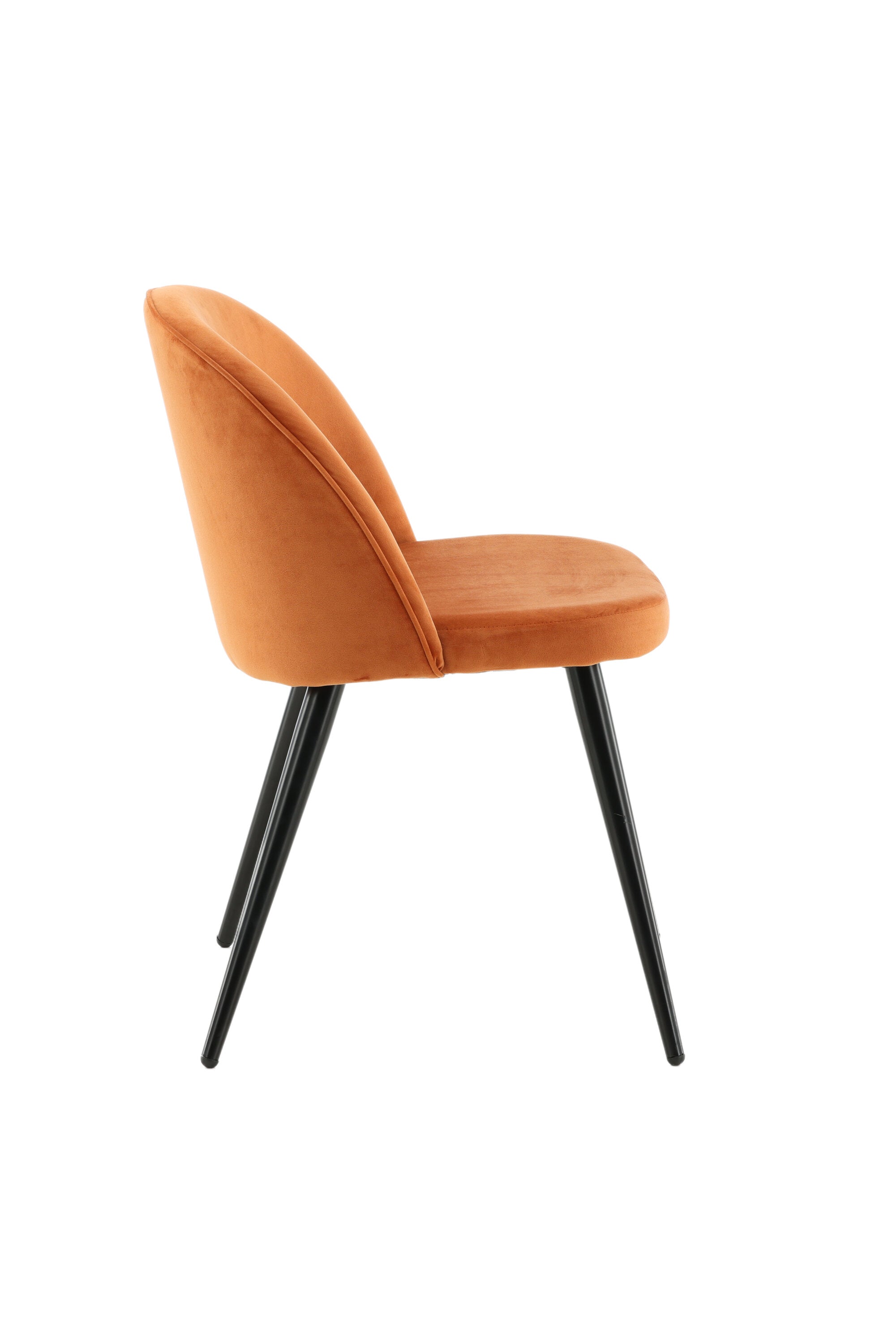 Velvet Matstol Stuhl in Rostiges Orange / Schwarz präsentiert im Onlineshop von KAQTU Design AG. Schalenstuhl ist von Venture Home