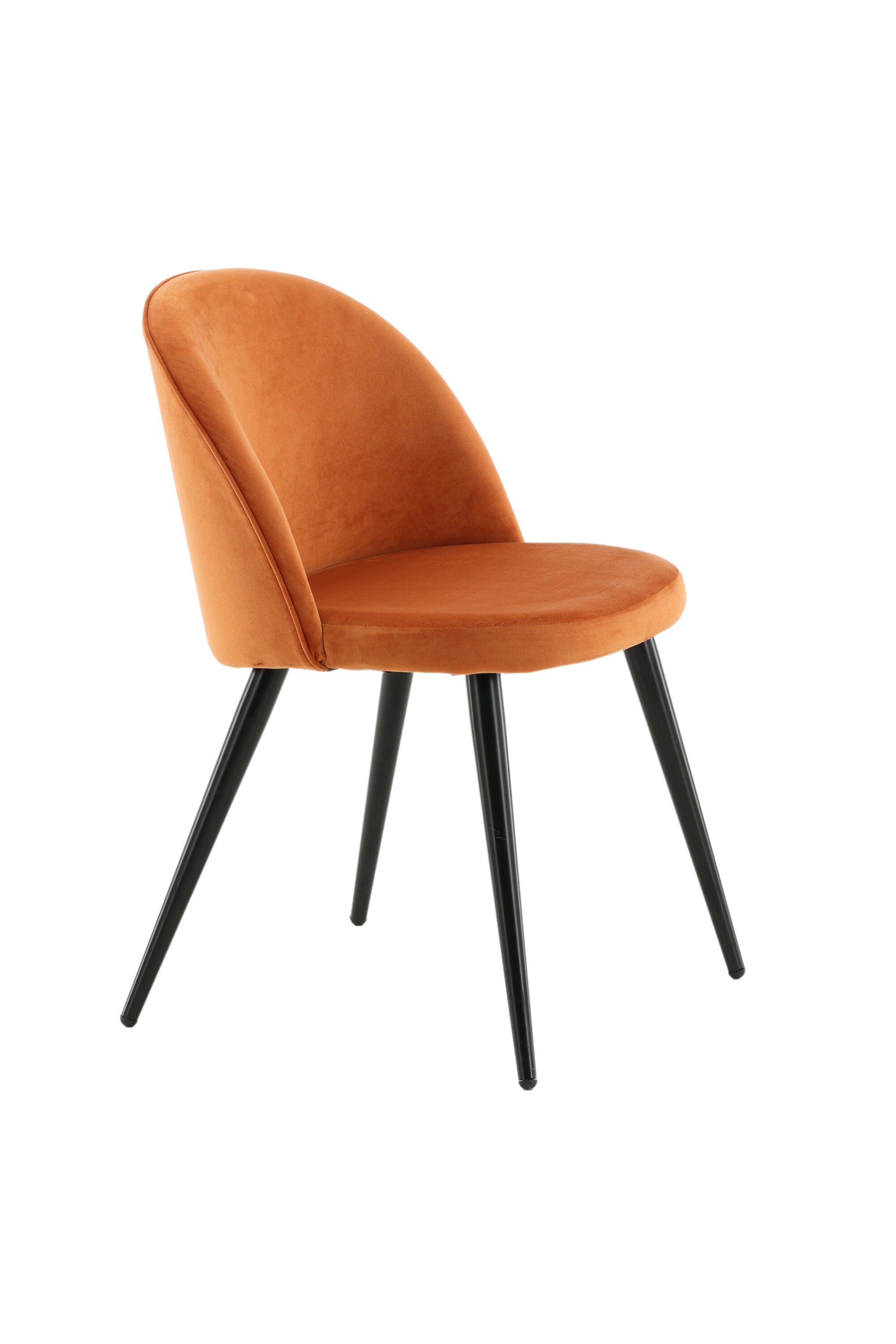 Velvet Matstol Stuhl in Rostiges Orange / Schwarz präsentiert im Onlineshop von KAQTU Design AG. Schalenstuhl ist von Venture Home