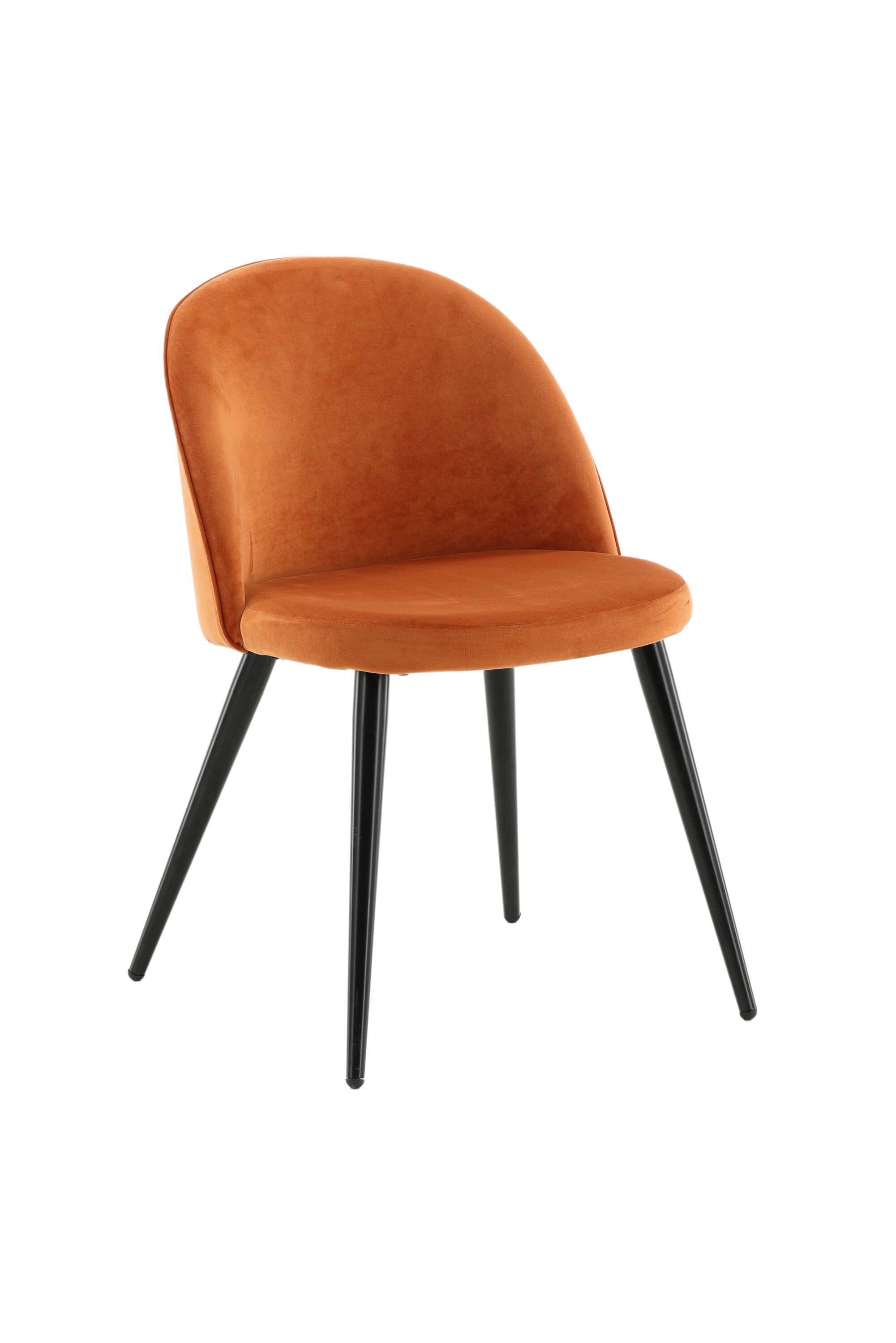 Velvet Matstol Stuhl in Rostiges Orange / Schwarz präsentiert im Onlineshop von KAQTU Design AG. Schalenstuhl ist von Venture Home