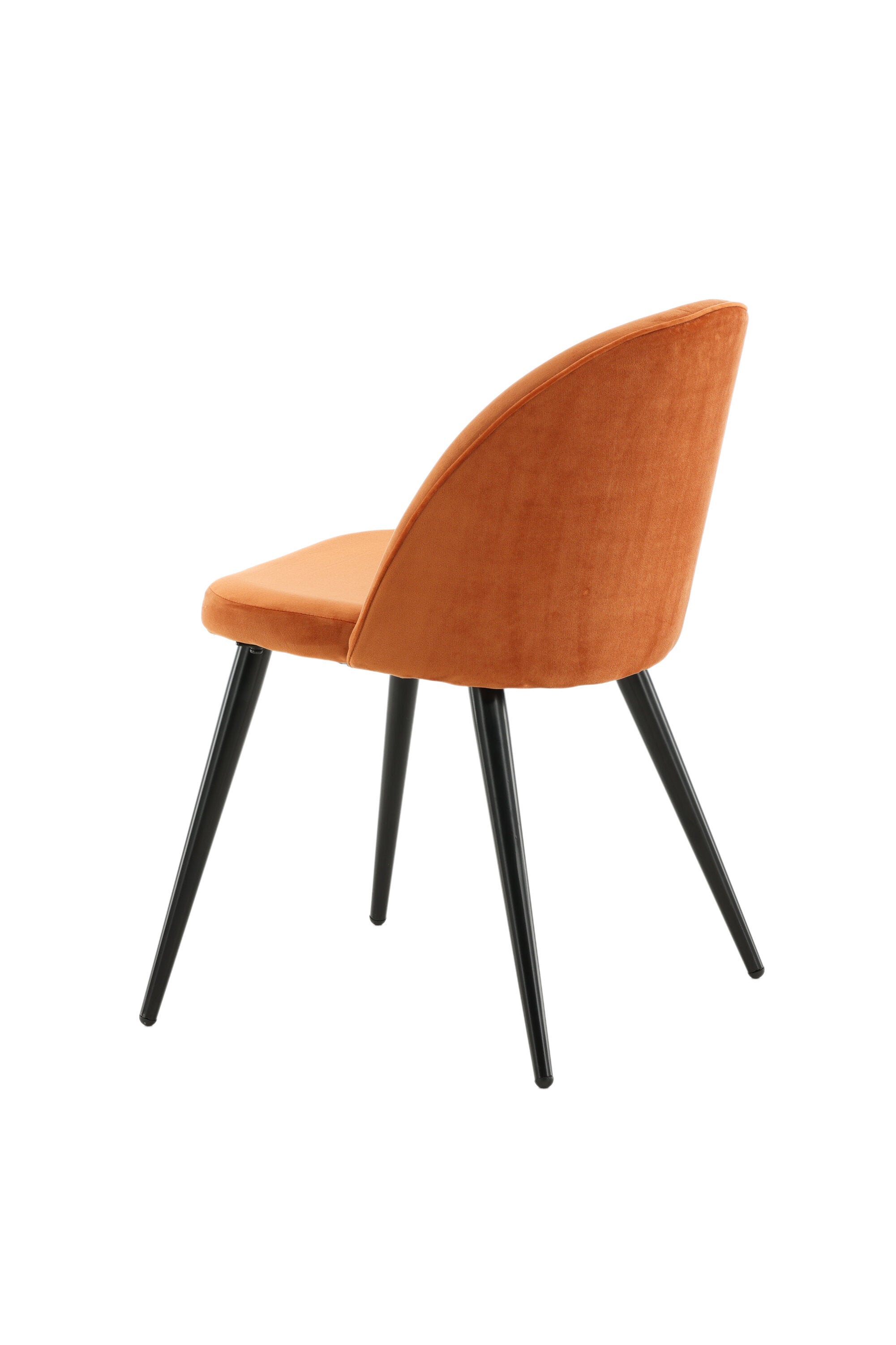 Velvet Matstol Stuhl in Rostiges Orange / Schwarz präsentiert im Onlineshop von KAQTU Design AG. Schalenstuhl ist von Venture Home