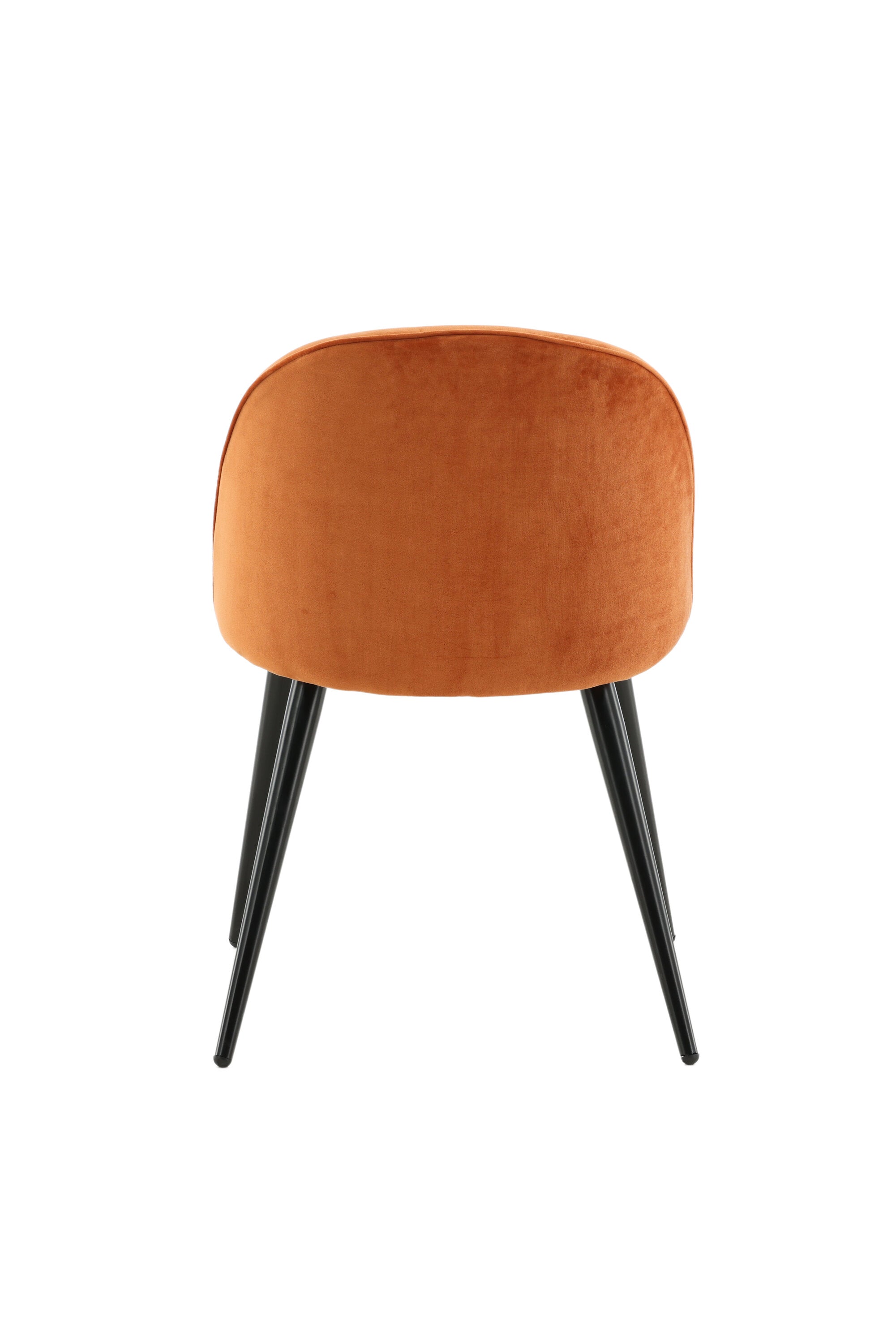 Velvet Matstol Stuhl in Rostiges Orange / Schwarz präsentiert im Onlineshop von KAQTU Design AG. Schalenstuhl ist von Venture Home