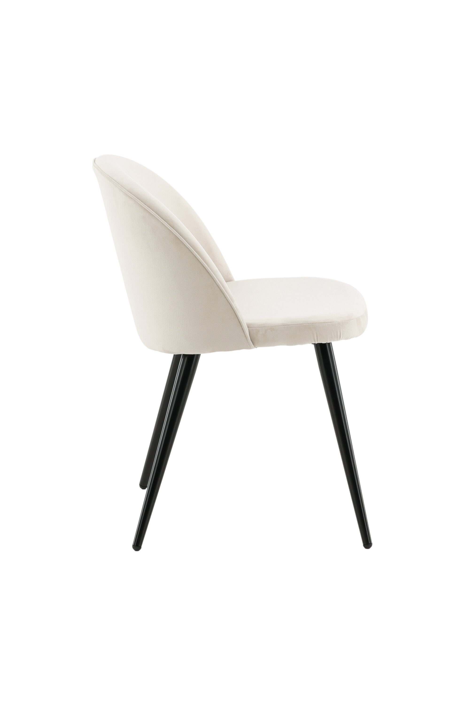 Velvet Matstol Stuhl in Beige / Schwarz präsentiert im Onlineshop von KAQTU Design AG. Schalenstuhl ist von Venture Home