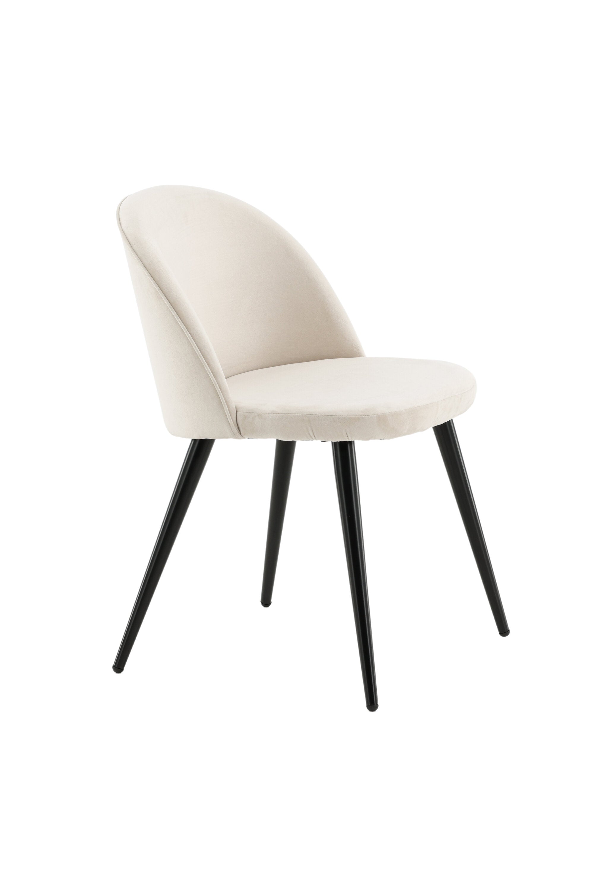 Velvet Matstol Stuhl in Beige / Schwarz präsentiert im Onlineshop von KAQTU Design AG. Schalenstuhl ist von Venture Home