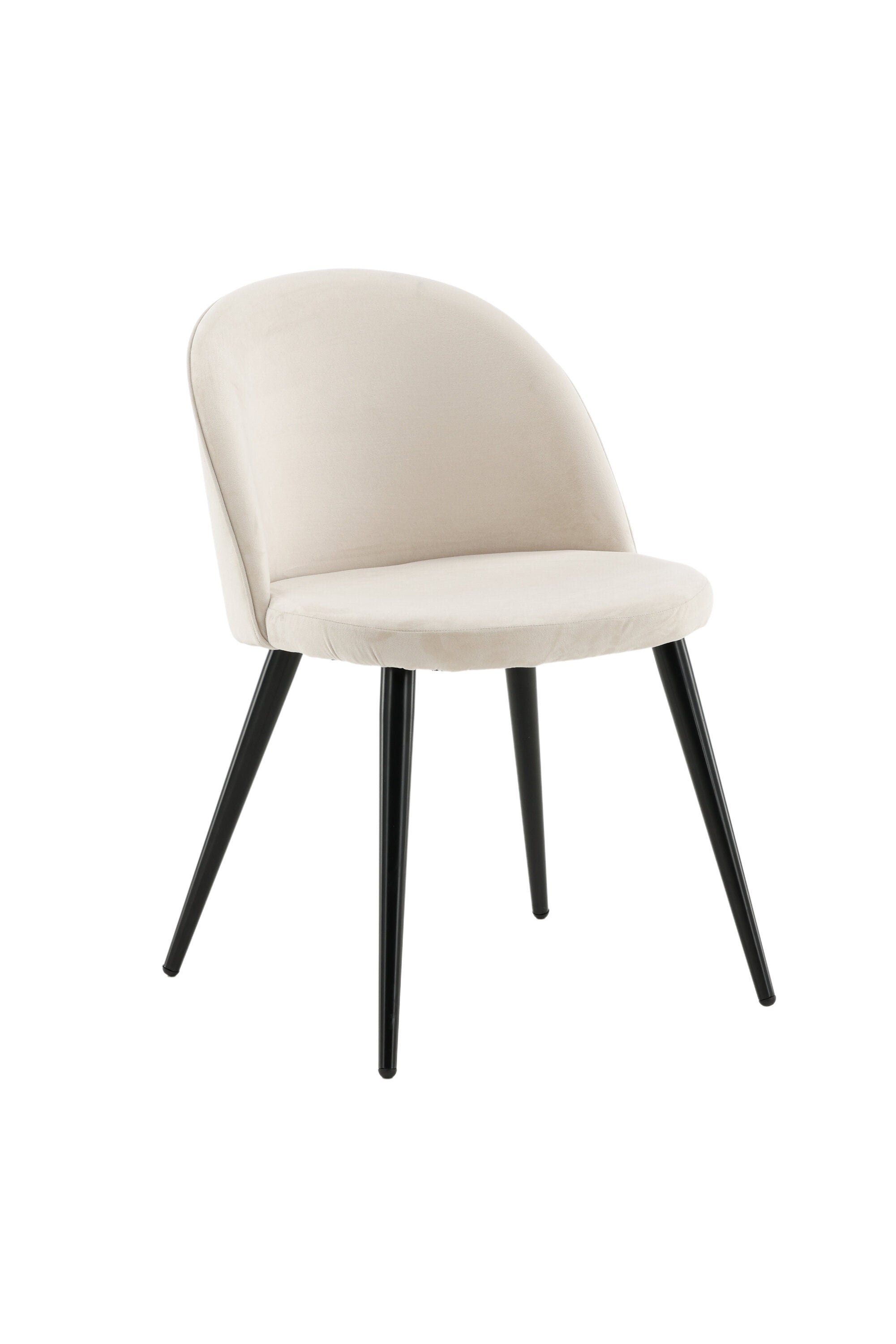 Velvet Matstol Stuhl in Beige / Schwarz präsentiert im Onlineshop von KAQTU Design AG. Schalenstuhl ist von Venture Home