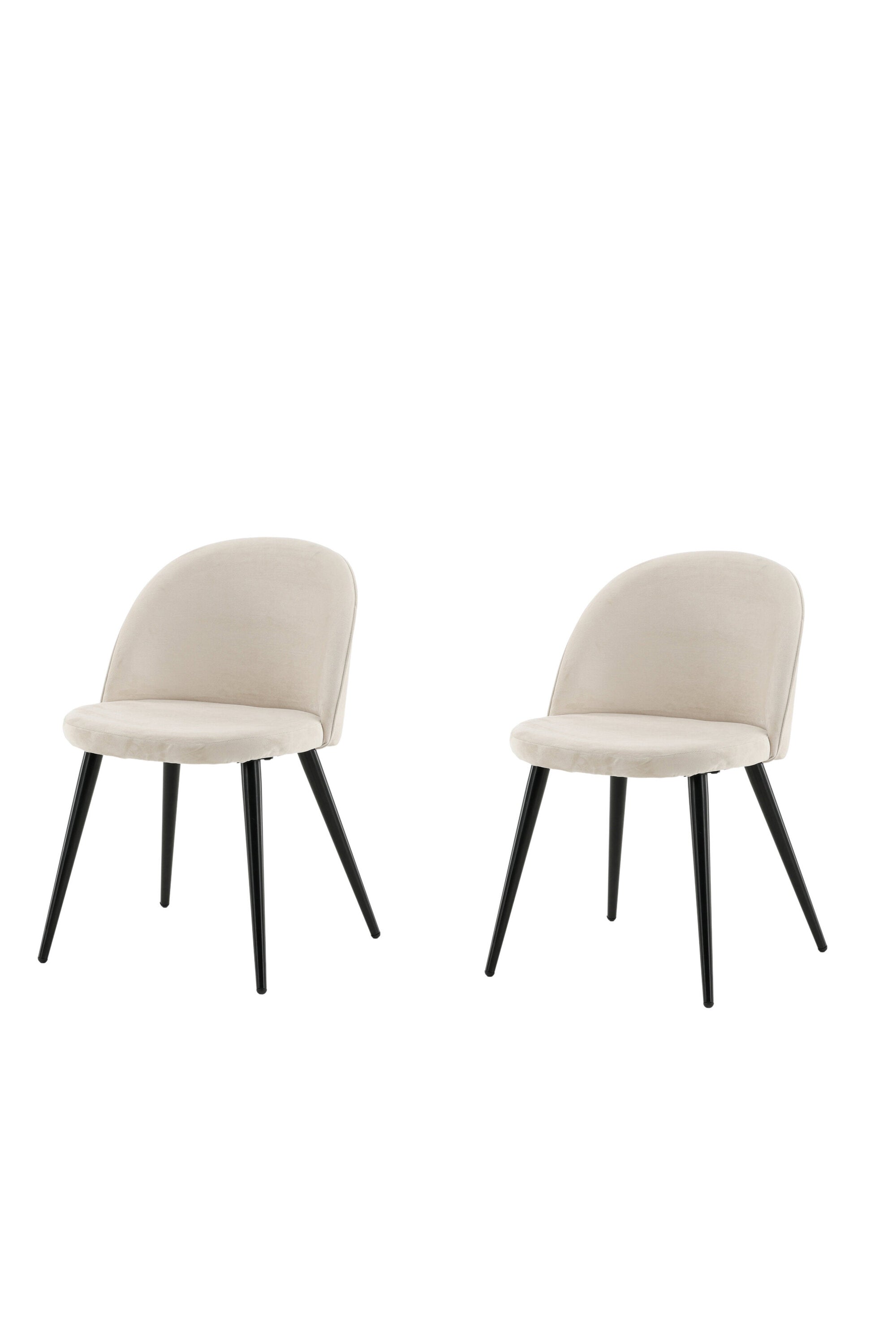 Velvet Matstol Stuhl in Beige / Schwarz präsentiert im Onlineshop von KAQTU Design AG. Schalenstuhl ist von Venture Home