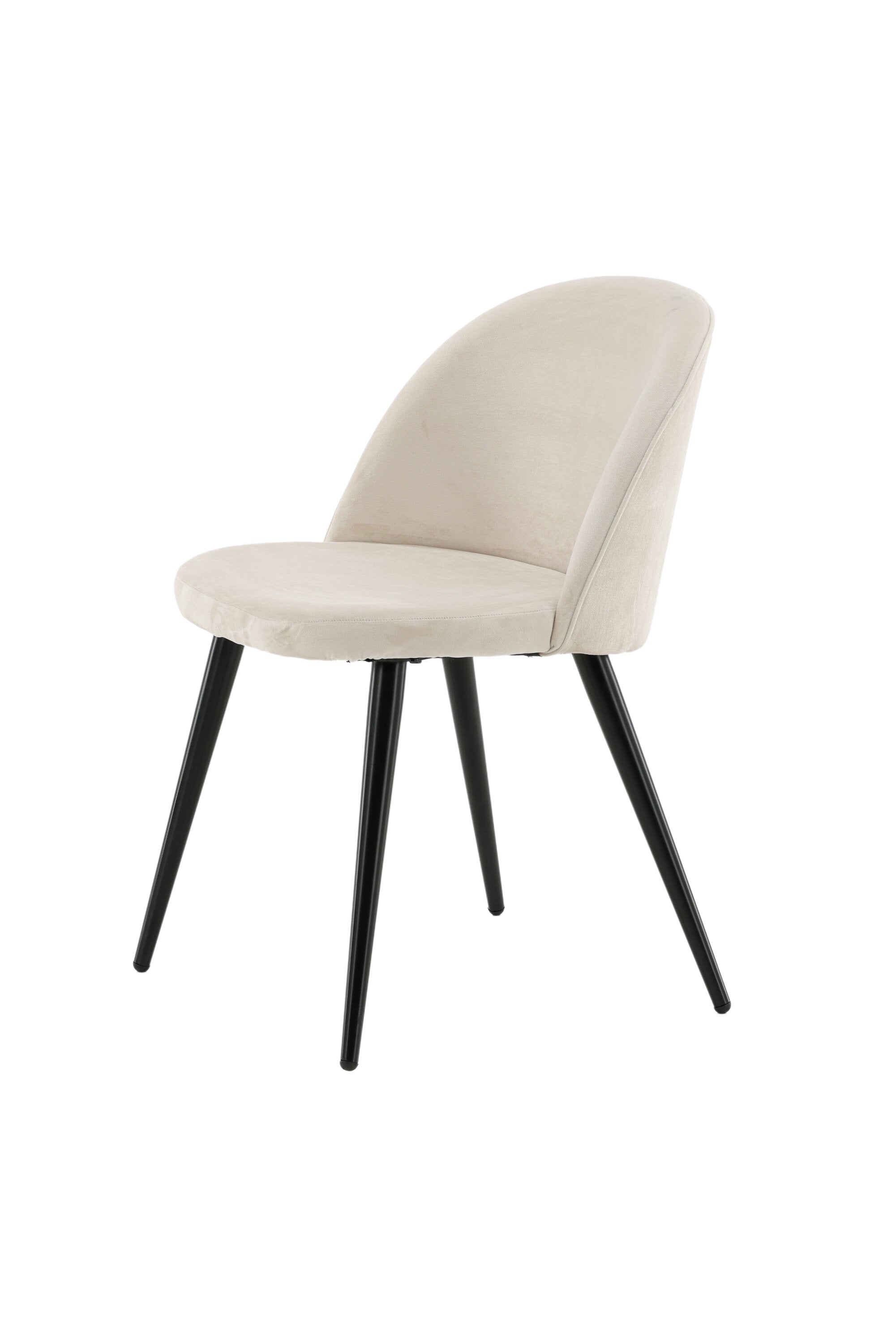 Velvet Matstol Stuhl in Beige / Schwarz präsentiert im Onlineshop von KAQTU Design AG. Schalenstuhl ist von Venture Home