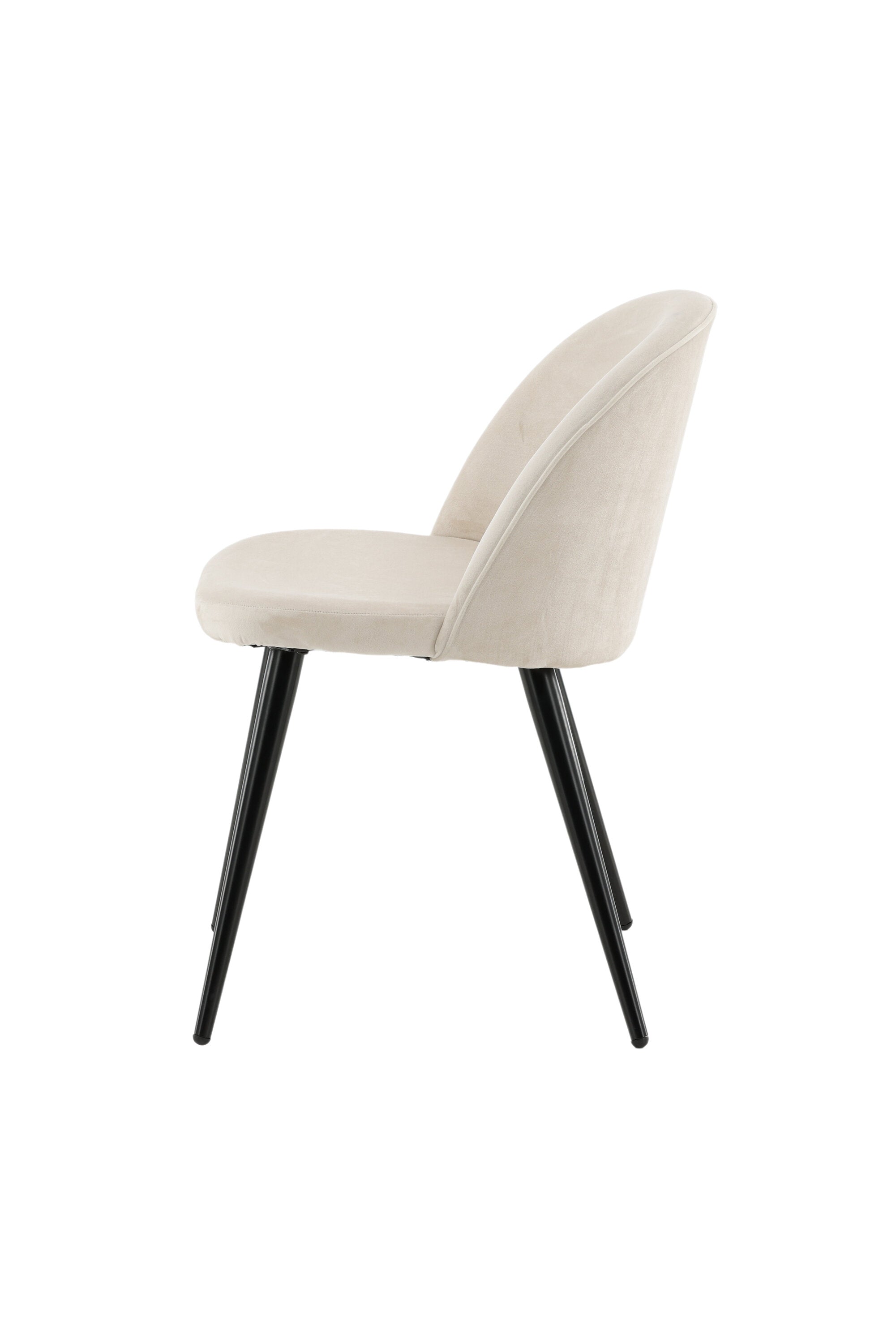 Velvet Matstol Stuhl in Beige / Schwarz präsentiert im Onlineshop von KAQTU Design AG. Schalenstuhl ist von Venture Home