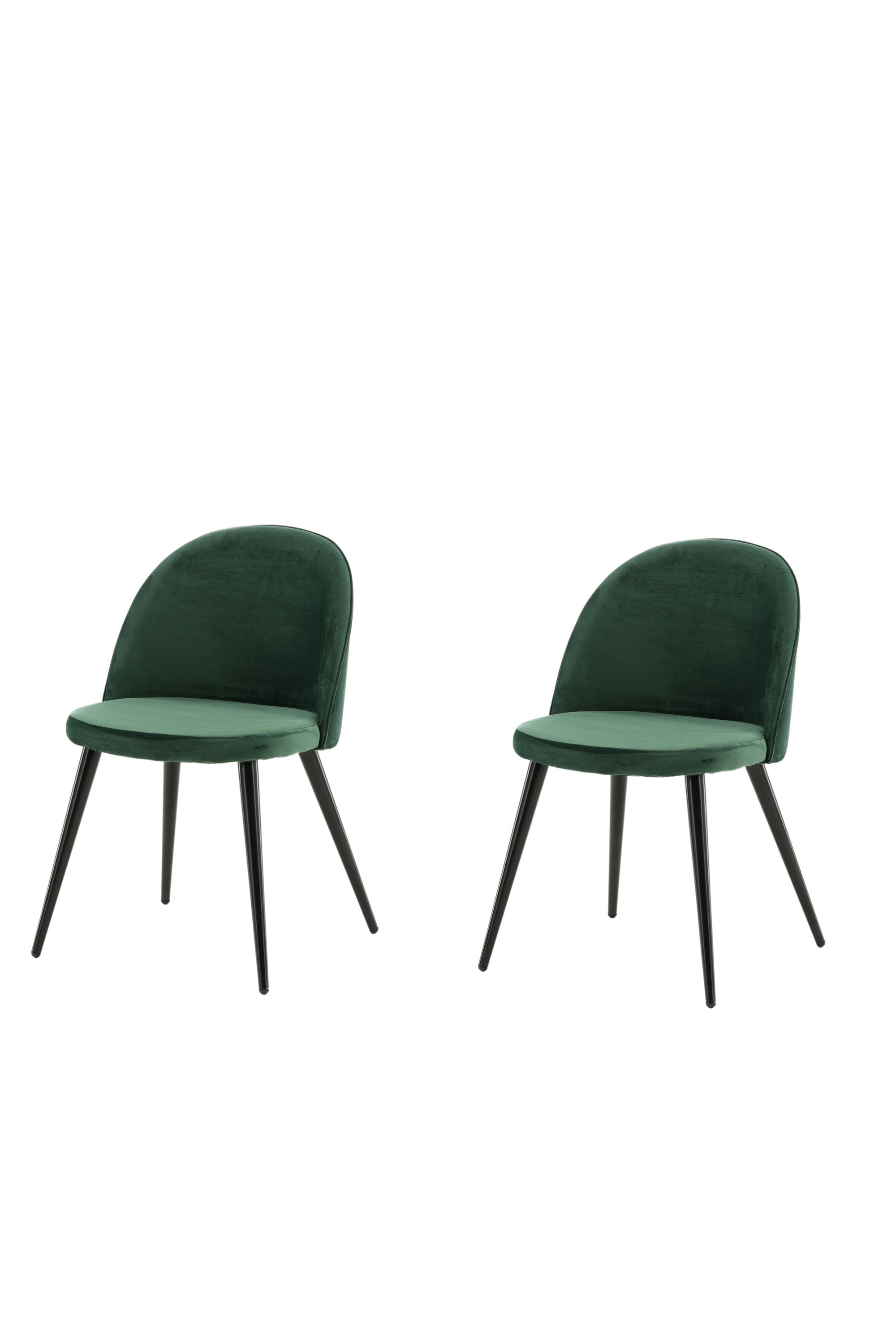 Velvet Matstol Stuhl in Grün / Schwarz präsentiert im Onlineshop von KAQTU Design AG. Schalenstuhl ist von Venture Home