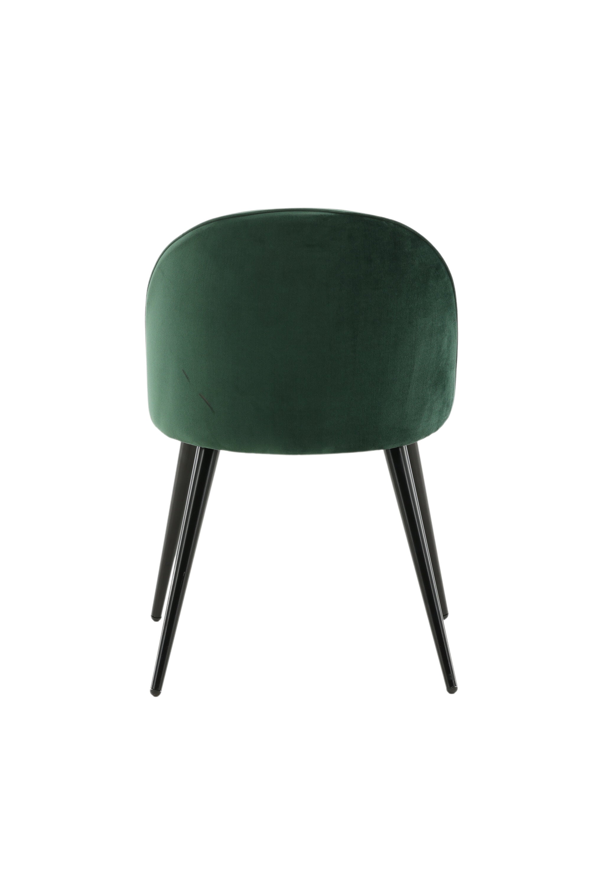 Velvet Matstol Stuhl in Grün / Schwarz präsentiert im Onlineshop von KAQTU Design AG. Schalenstuhl ist von Venture Home