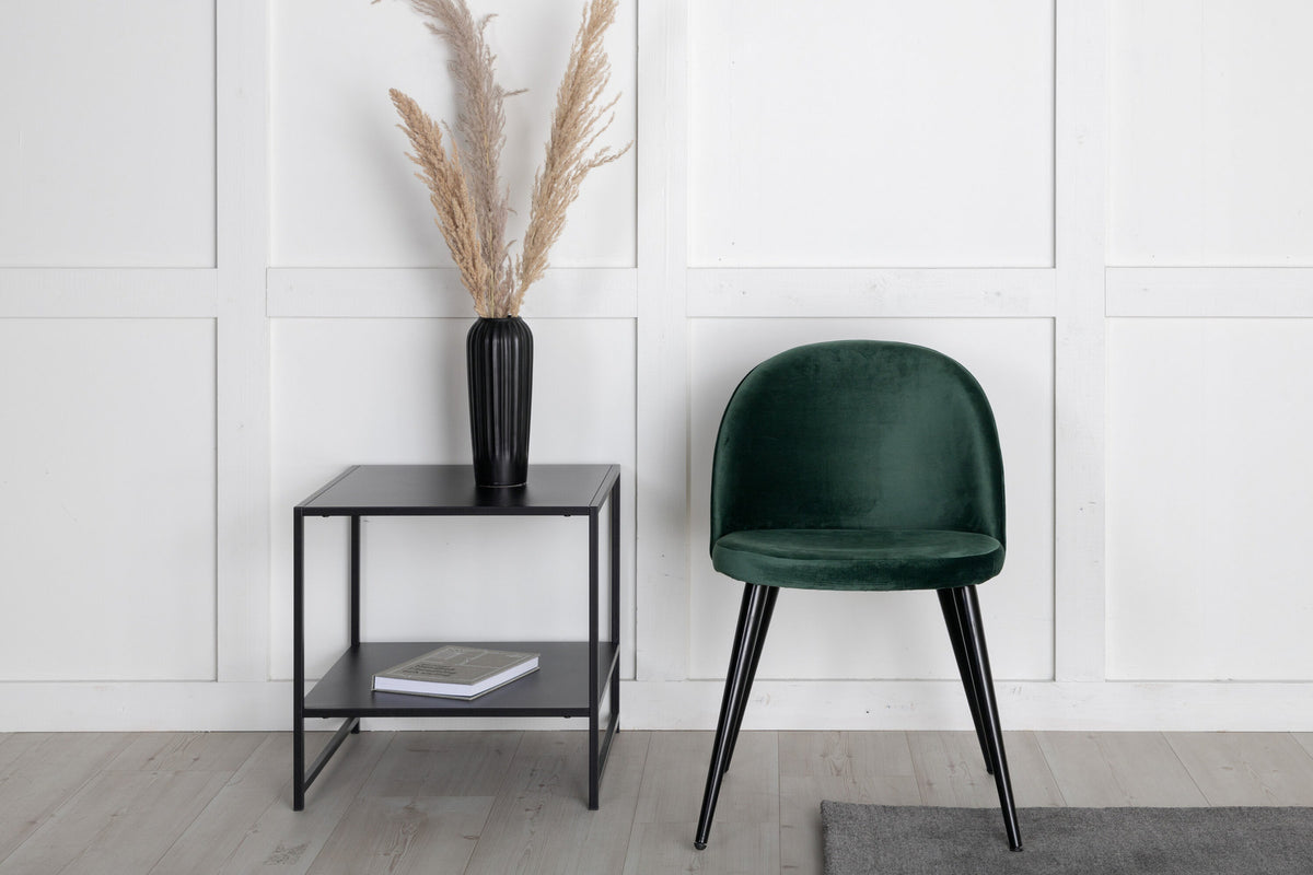 Velvet Matstol Stuhl in Grün / Schwarz präsentiert im Onlineshop von KAQTU Design AG. Schalenstuhl ist von Venture Home